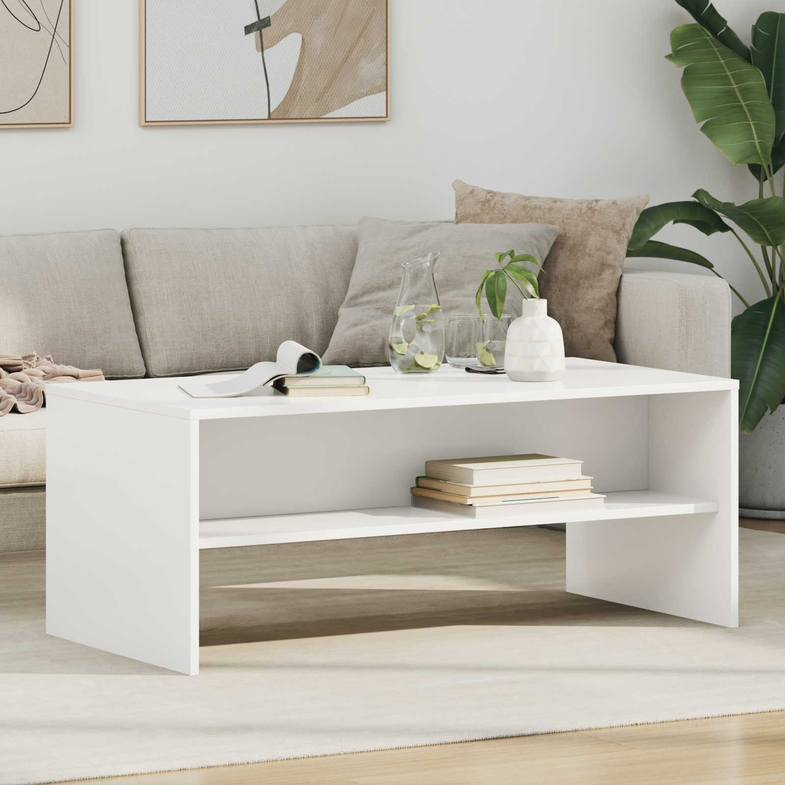 vidaXL Couchtisch Weiß 100 x 50 x 40 cm Holzwerkstoff