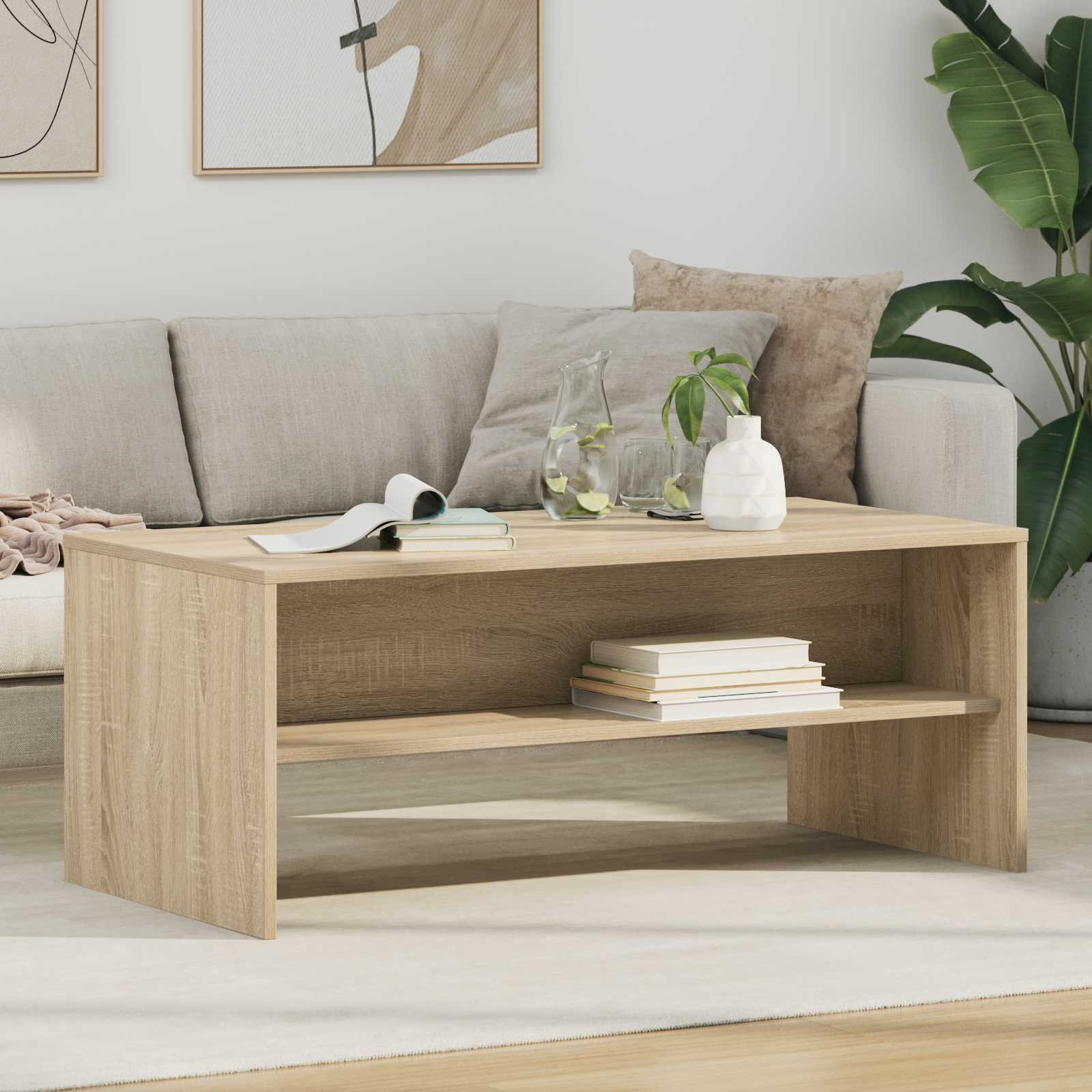vidaXL Couchtisch Sonoma-Eiche 100 x 50 x 40 cm Holzwerkstoff