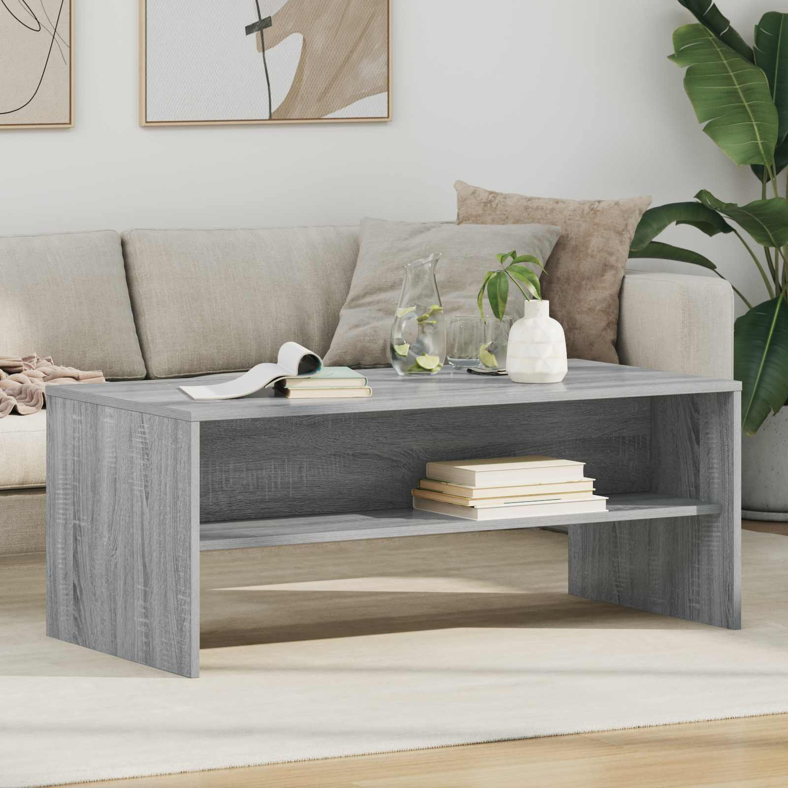vidaXL Couchtisch Graues Sonoma 100 x 50 x 40 cm Holzwerkstoff