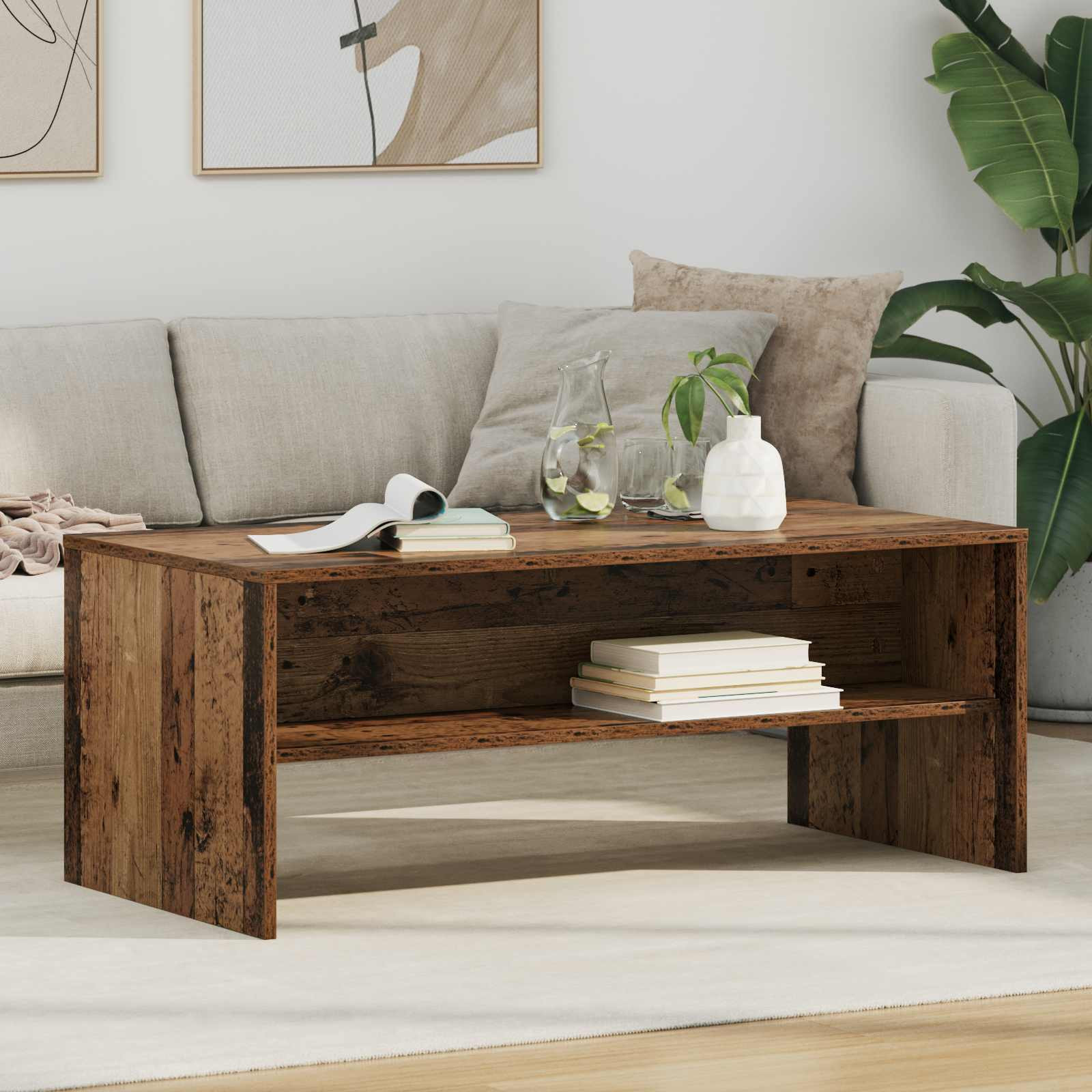 vidaXL Couchtisch Altholz 100 x 50 x 40 cm Holzwerkstoff