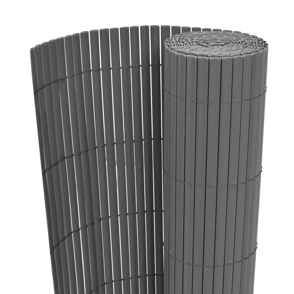 vidaXL Gartenzaun Grau 150 x 300 cm PVC