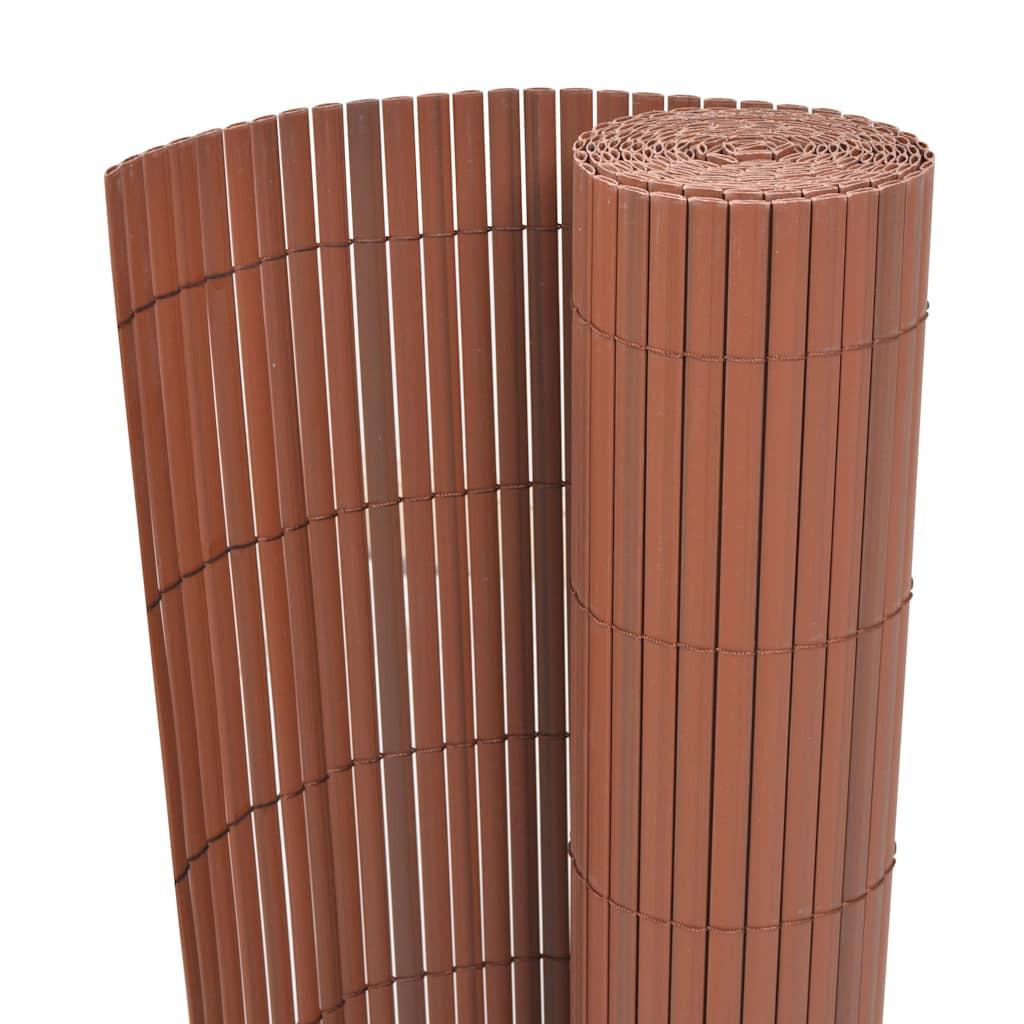 vidaXL Gartenzaun Braun 150 x 500 cm PVC
