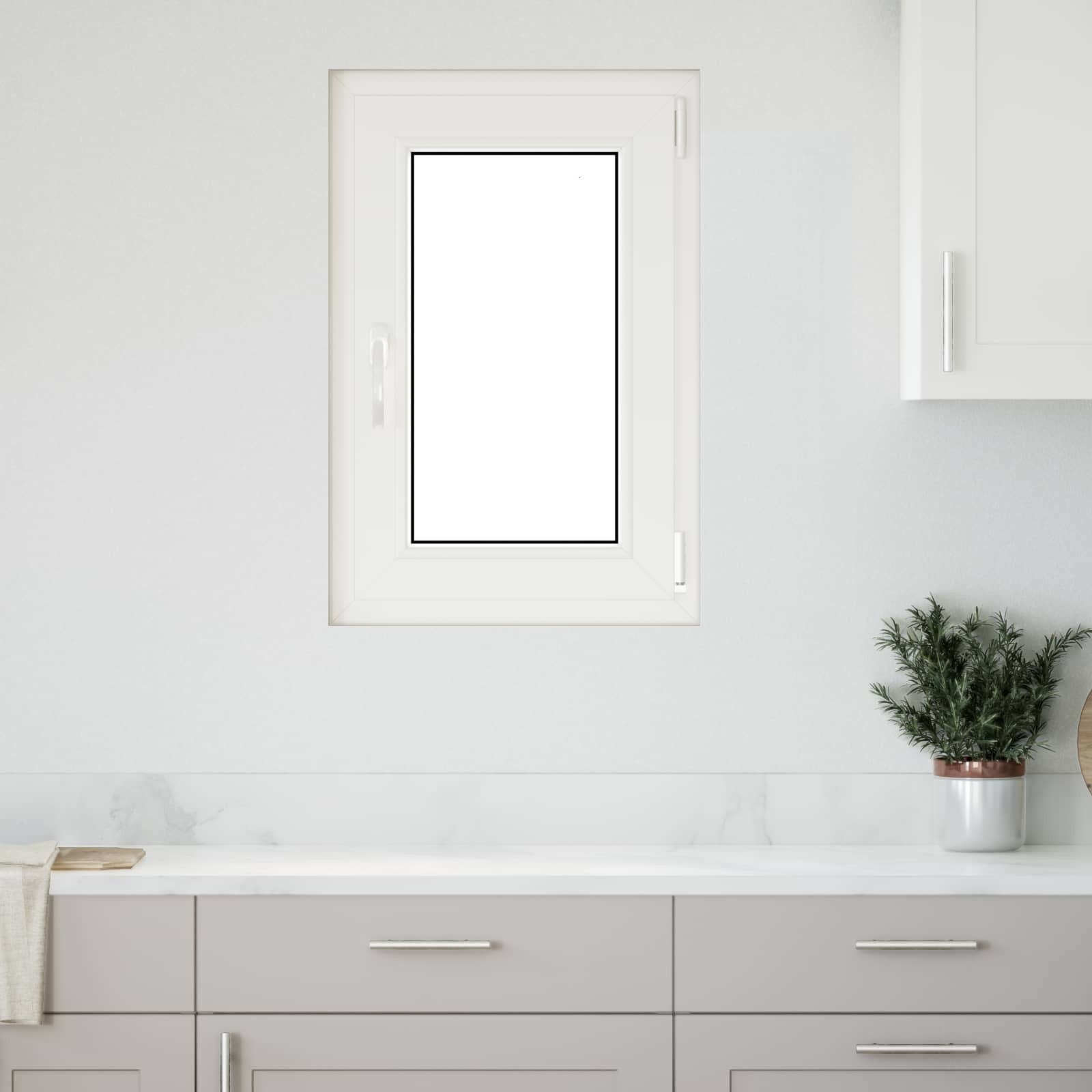 vidaXL Kellerfenster RISOR 50 x 75 cm PVC und Glas Weiß