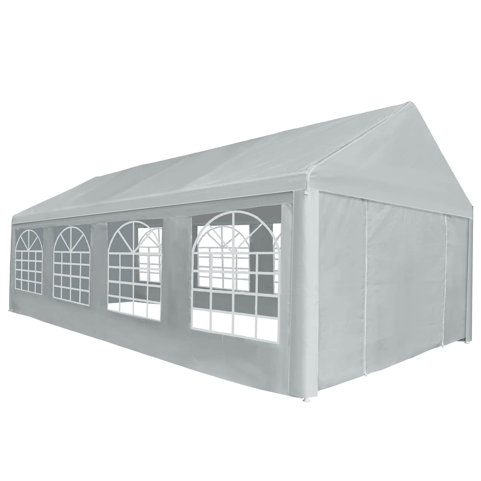 vidaXL Zeltstoff ohne Gestell Grau 8 x 4 m PE
