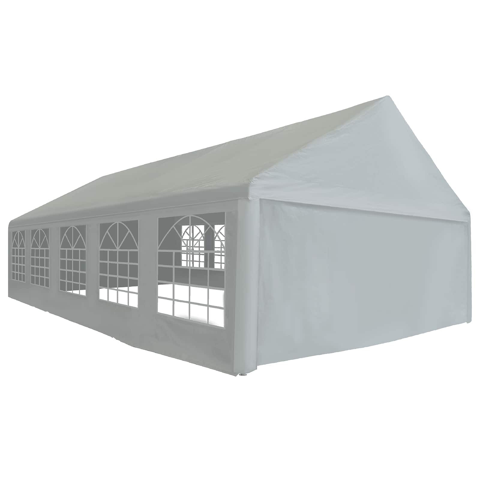 vidaXL Zeltstoff ohne Gestell Grau 10 x 5 m PE