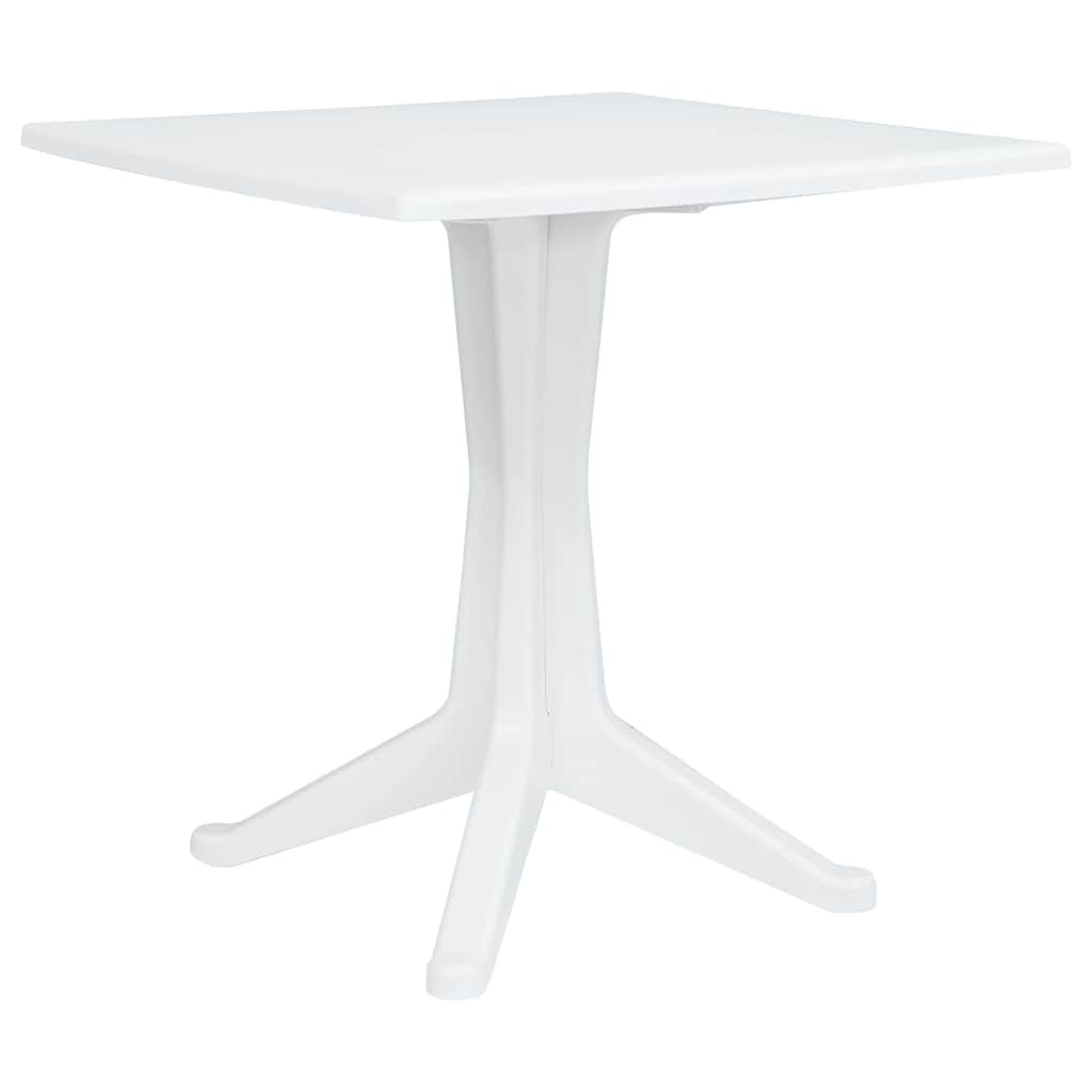 vidaXL Gartentisch Weiß 70 x 70 x 71,7 cm Kunststoff