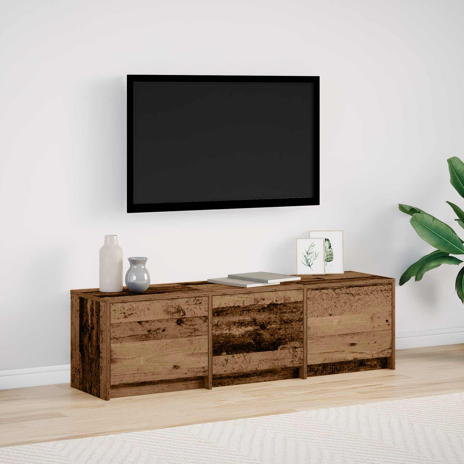 vidaXL TV-Schränk 140 x 34 x 40 cm Altholz Holzwerkstoff