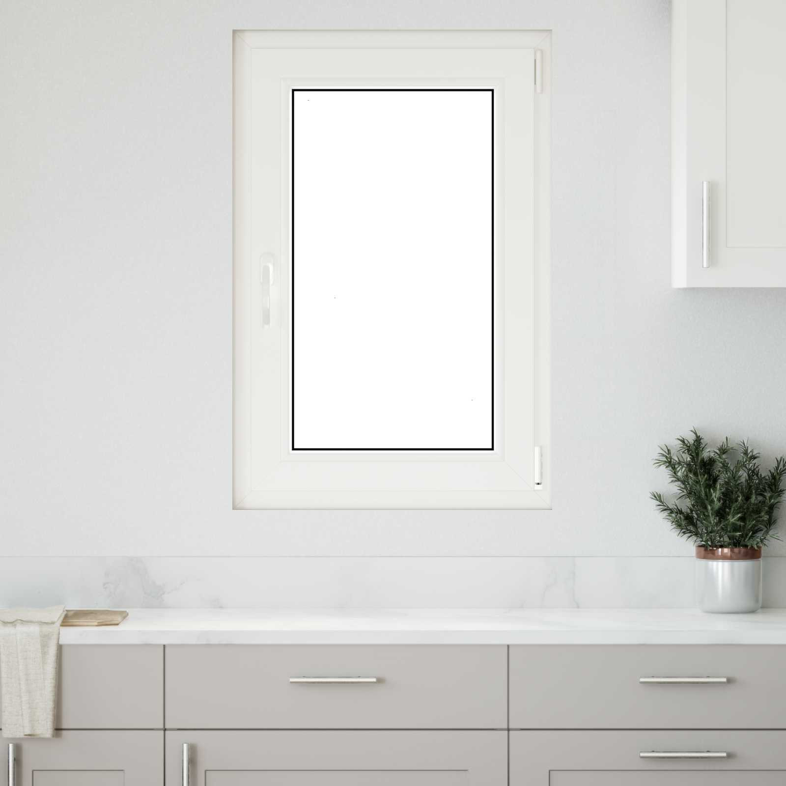 vidaXL Kellerfenster RISOR 60 x 90 cm PVC und Glas Weiß