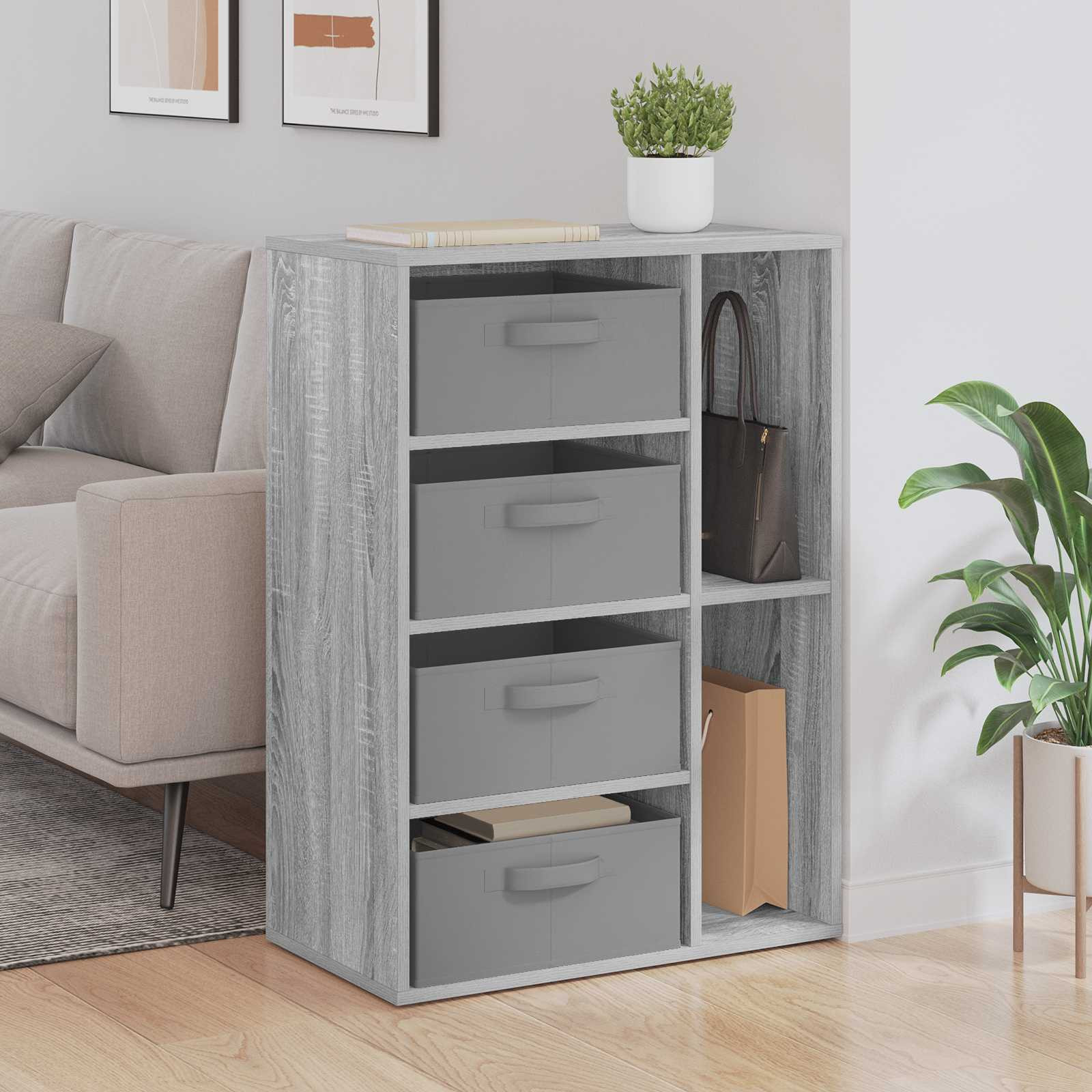 vidaXL Sideboard Grau Sonoma 60 x 33,5 x 84 cm