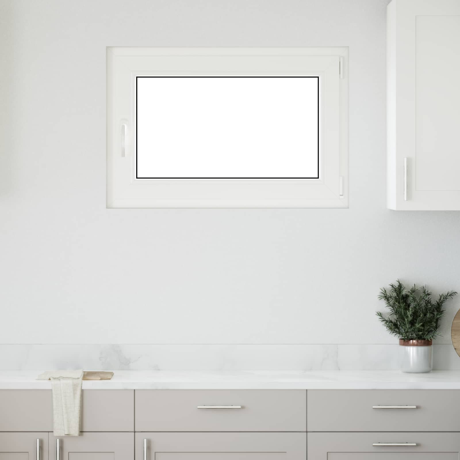 vidaXL Kellerfenster RISOR 90 x 50 cm PVC und Glas Weiß