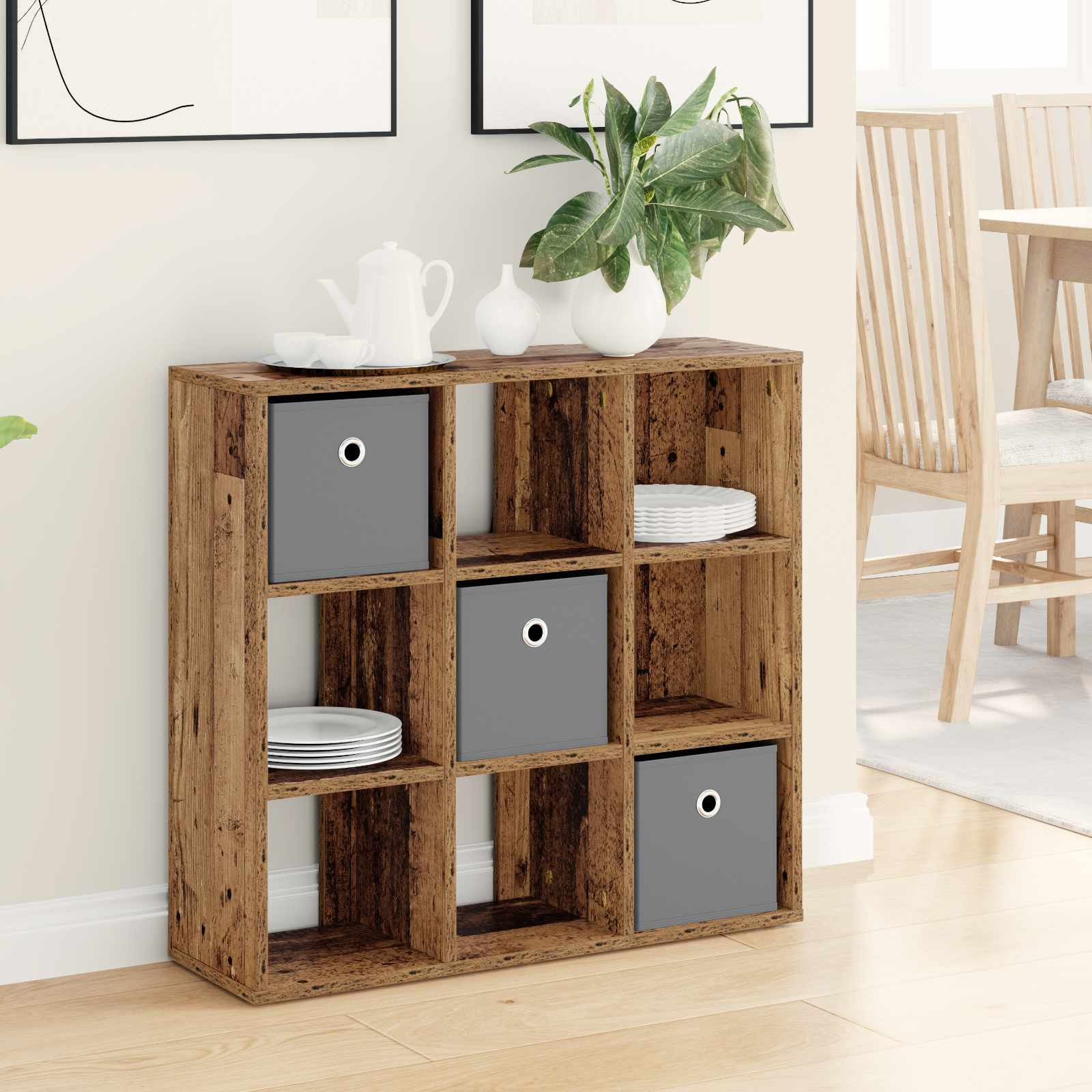 vidaXL Sideboard mit Schubladen Altholz 73,5 x 24 x 69,5 cm