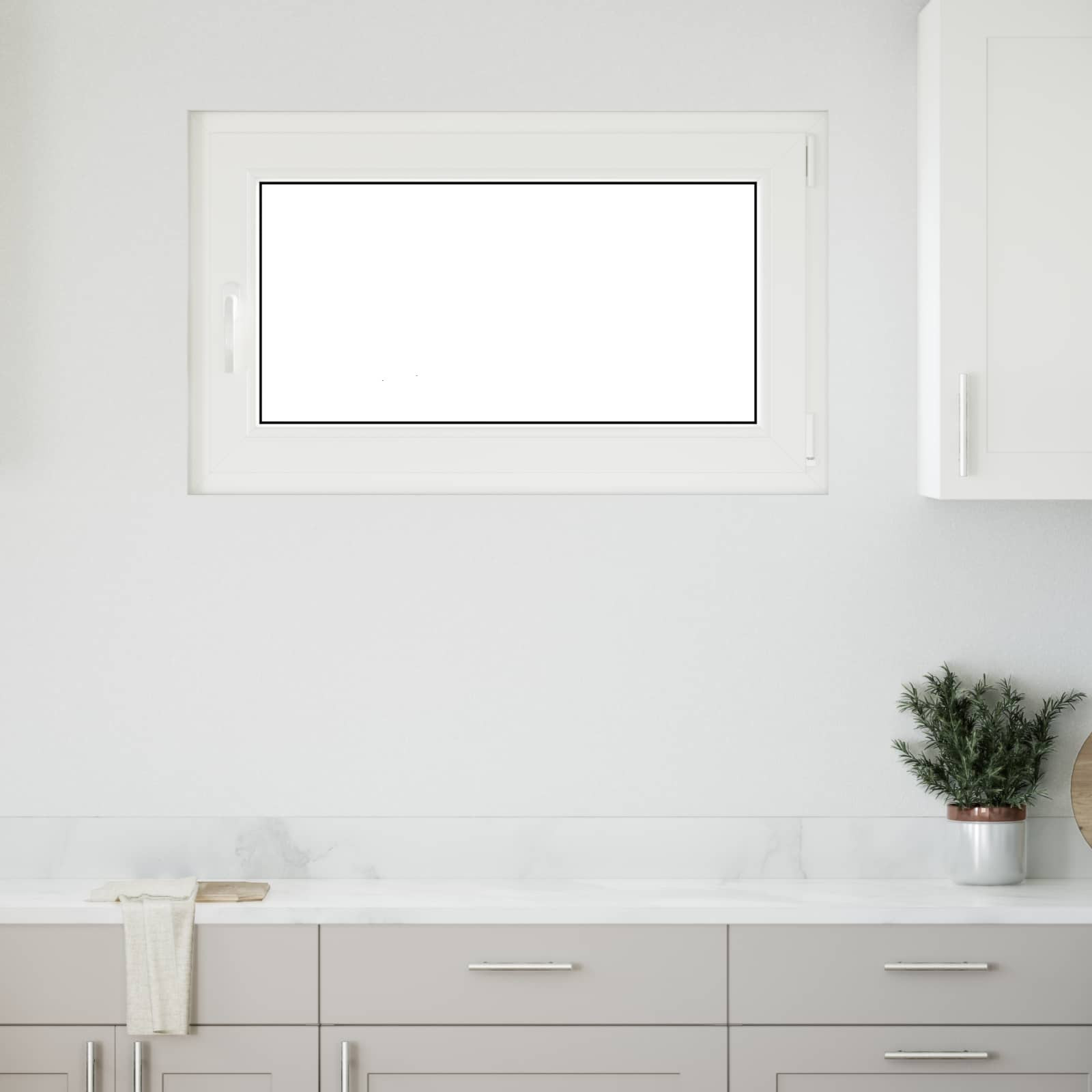 vidaXL Kellerfenster RISOR 100 x 60 cm PVC und Glas Weiß