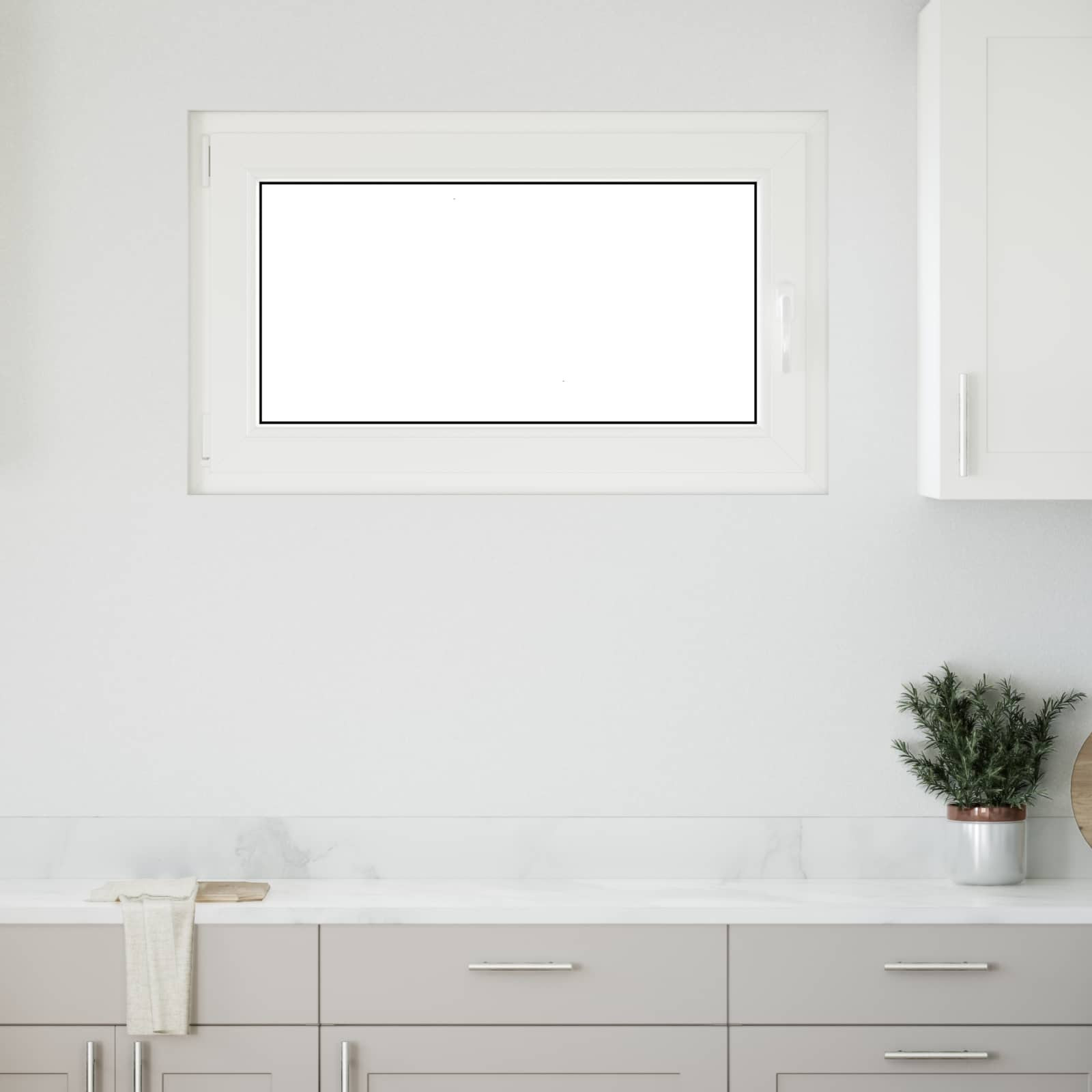 vidaXL Kellerfenster RISOR 100 x 60 cm PVC und Glas Weiß