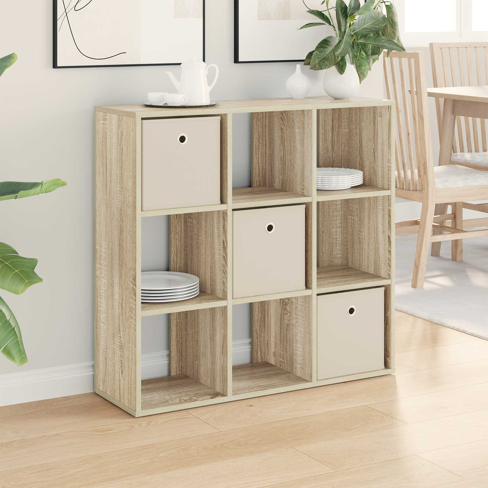 vidaXL Sideboard mit Schubladen Sonoma-Eiche 88,5 x 29 x 84,5 cm