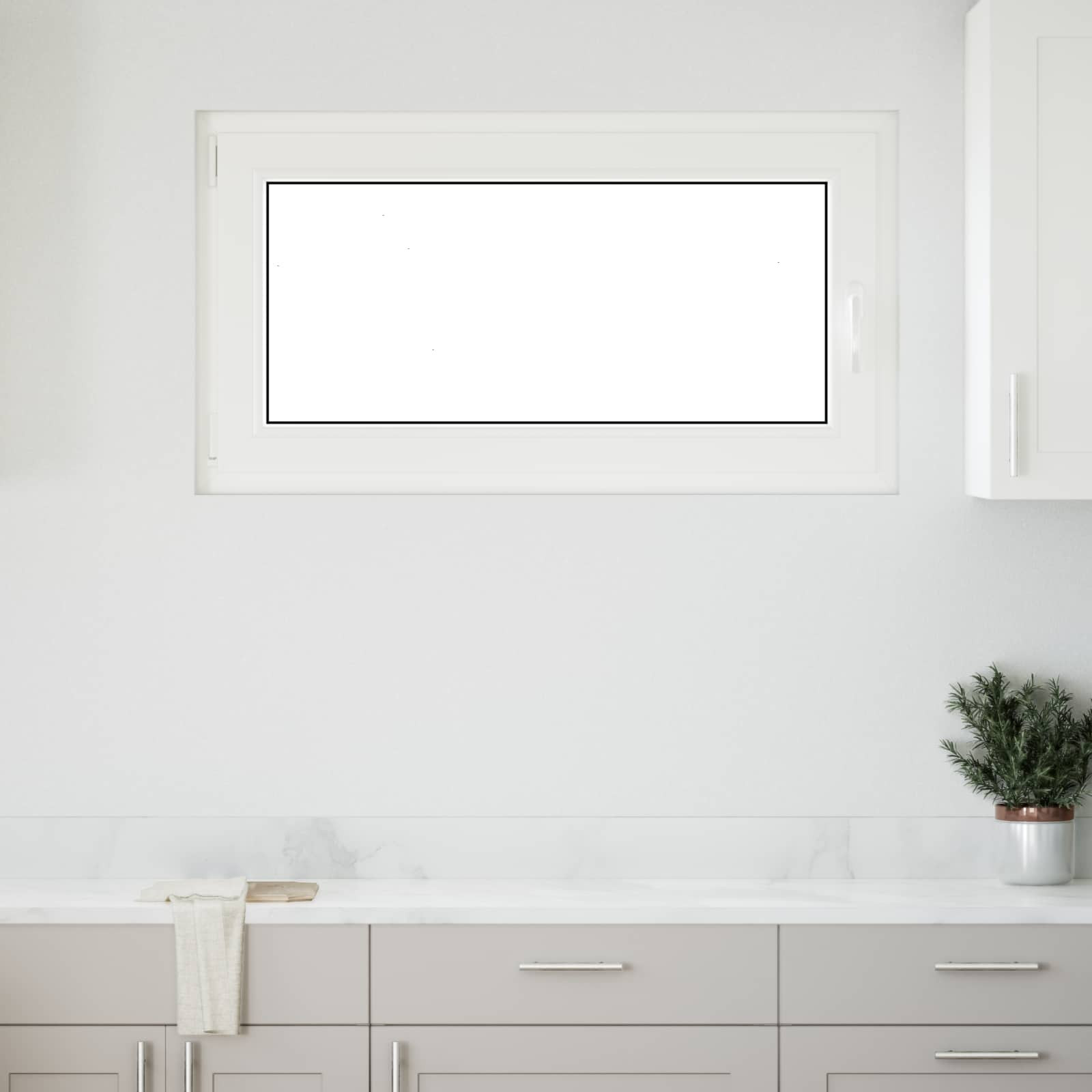 vidaXL Kellerfenster RISOR 110 x 50 cm PVC und Glas Weiß