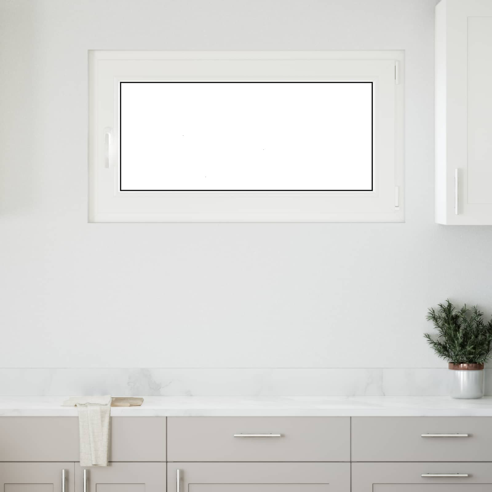vidaXL Kellerfenster RISOR 110 x 60 cm PVC und Glas Weiß