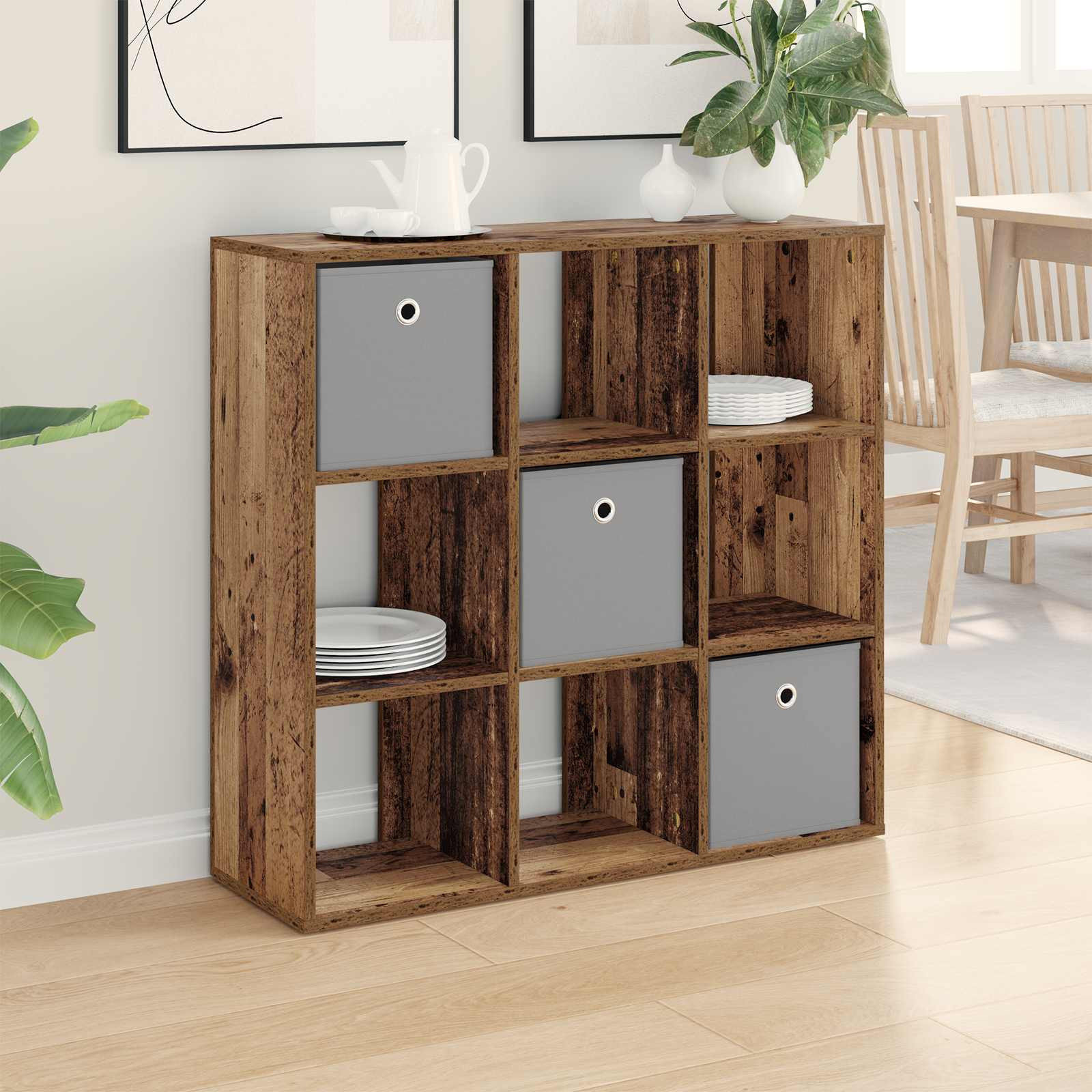 vidaXL Sideboard mit Schubladen Altholz 88,5 x 29 x 84,5 cm