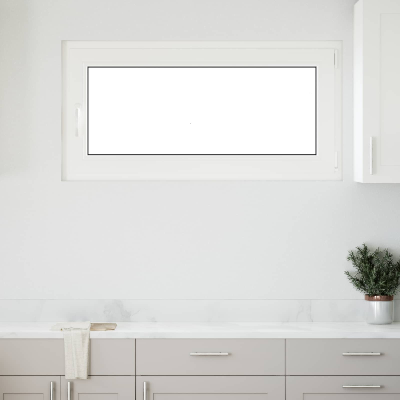 vidaXL Kellerfenster RISOR 120 x 60 cm PVC und Glas Weiß