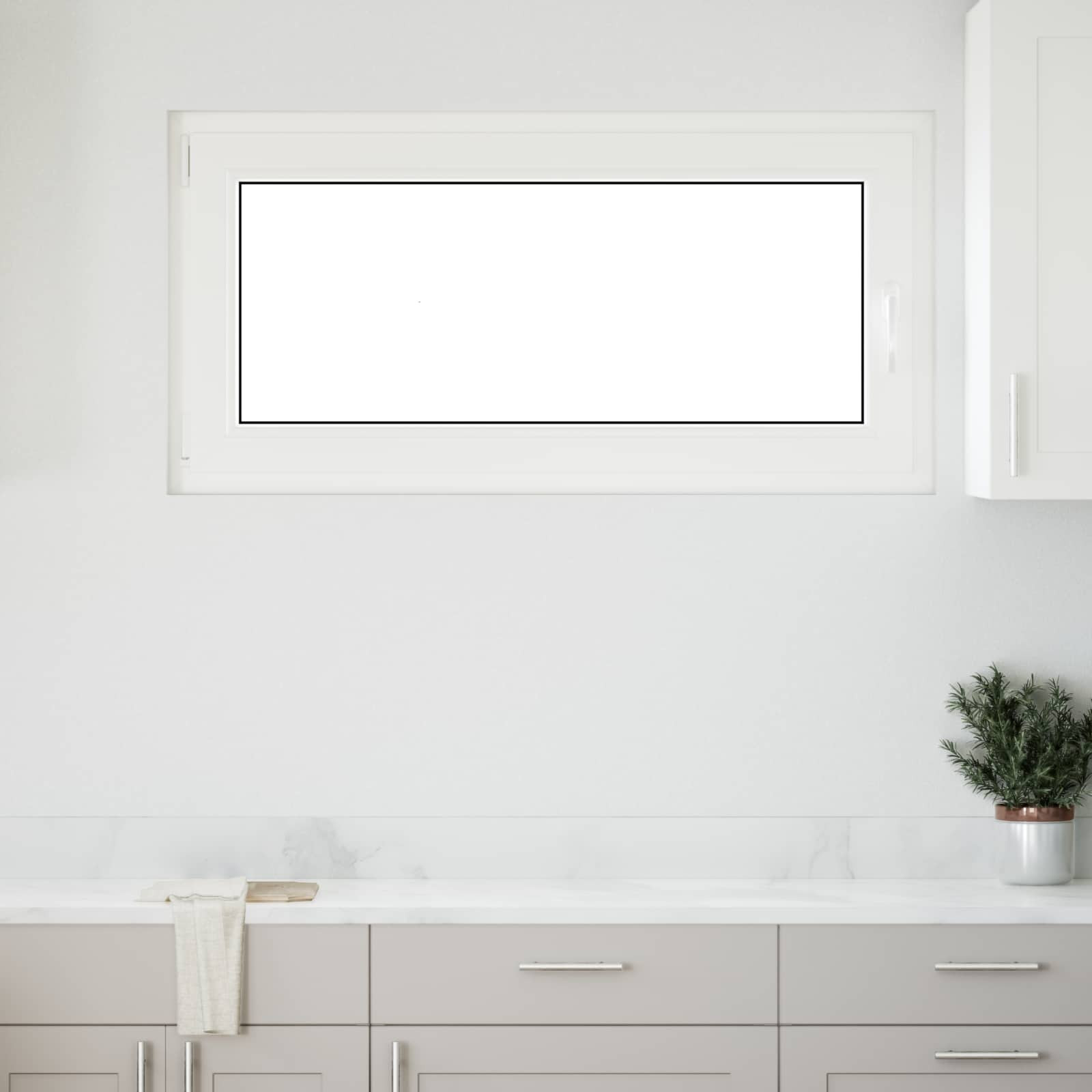 vidaXL Kellerfenster RISOR 120 x 60 cm PVC und Glas Weiß