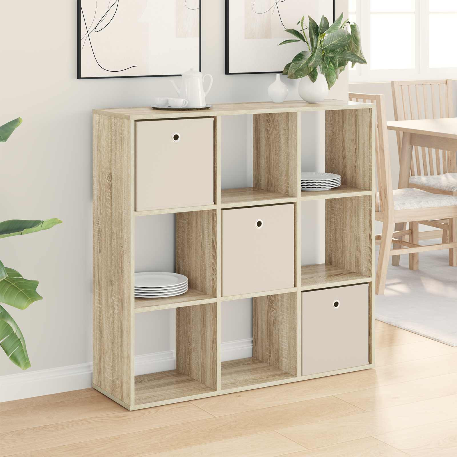 vidaXL Sideboard mit Schubladen Sonoma-Eiche 102 x 31 x 99,5 cm