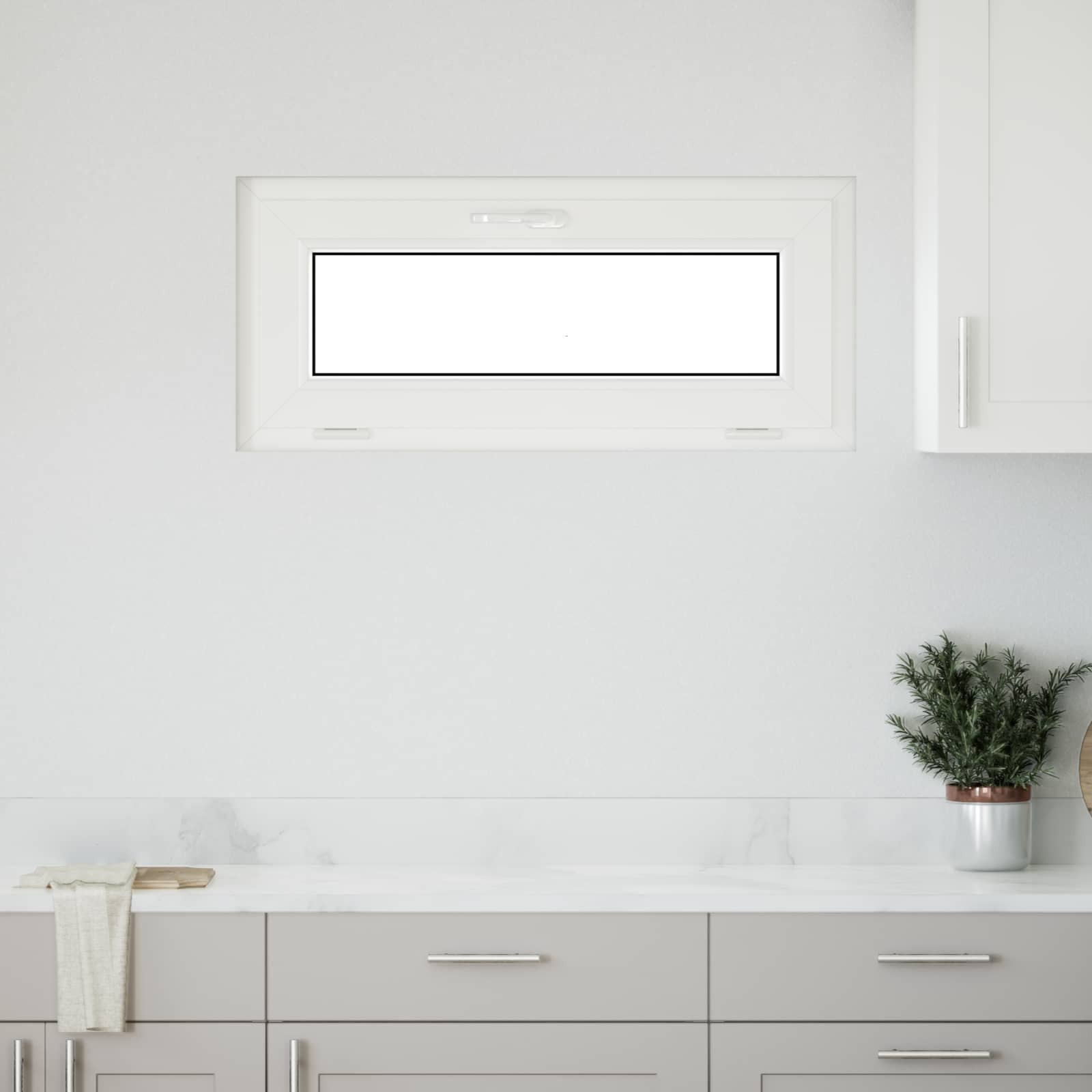 vidaXL Kellerfenster RISOR 90 x 40 cm PVC und Glas Weiß
