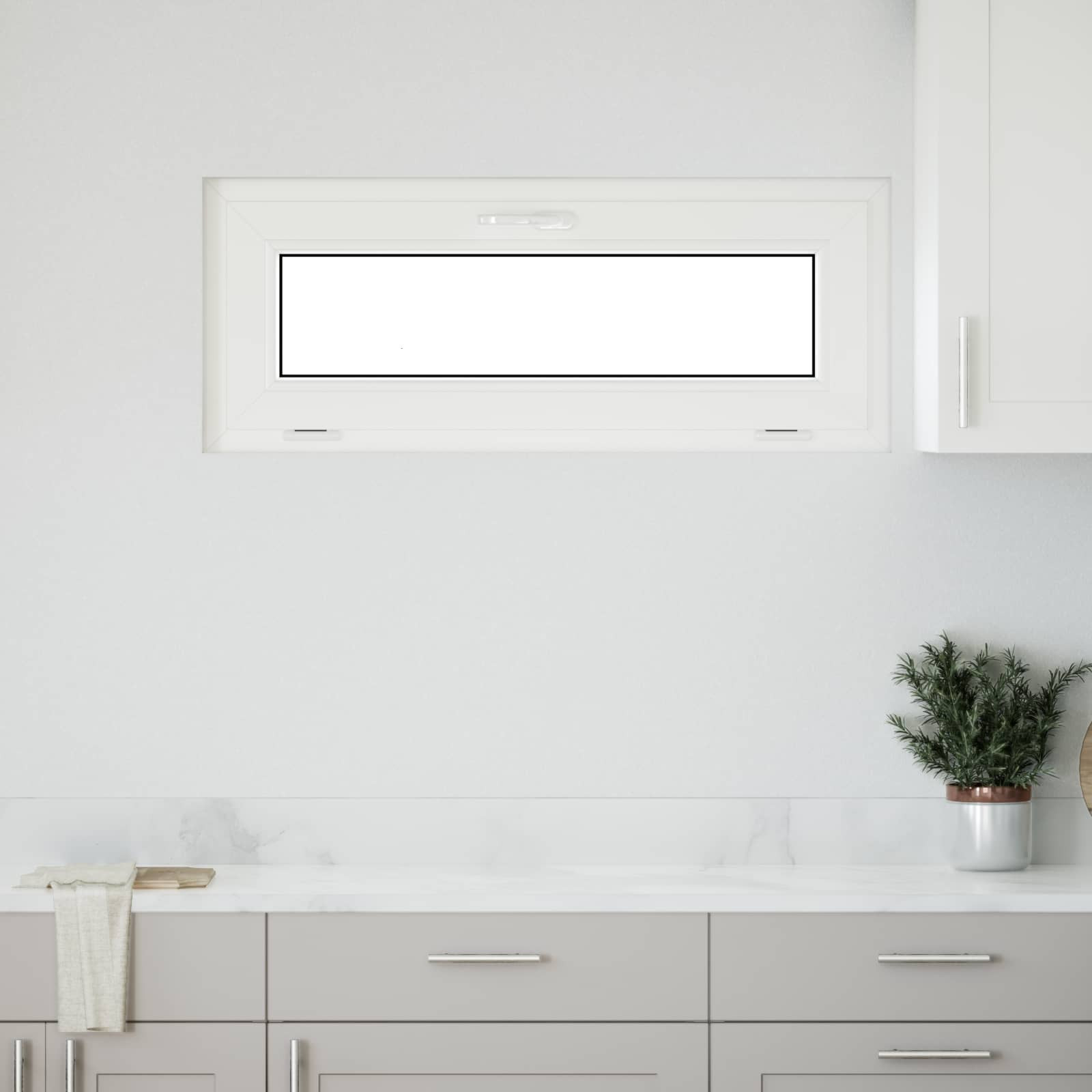 vidaXL Kellerfenster RISOR 100 x 40 cm PVC und Glas Weiß