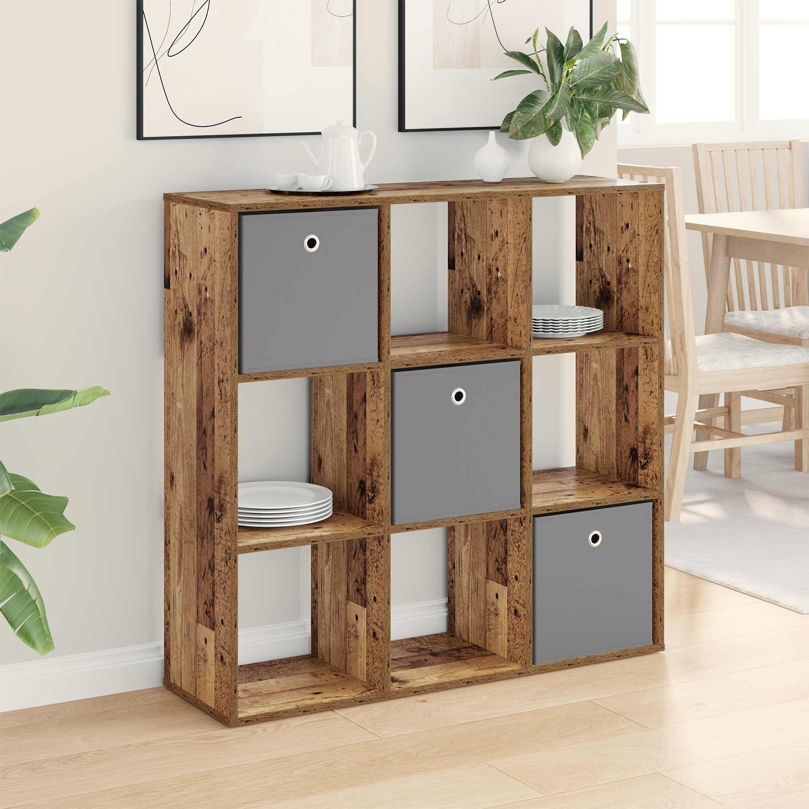 vidaXL Sideboard mit Schubladen Altholz 102 x 31 x 99,5 cm