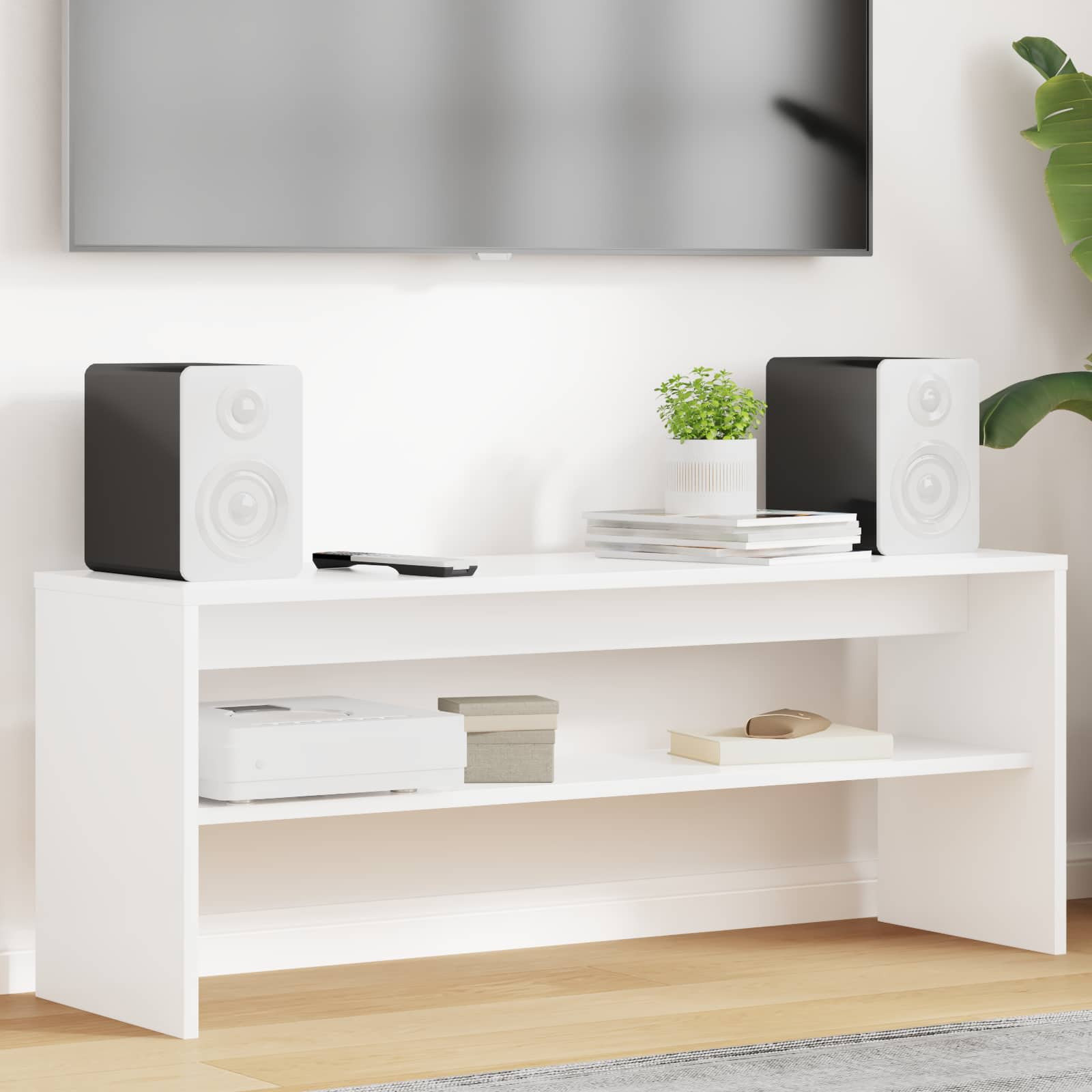 vidaXL TV-Schränk Weiß 100 x 30 x 40 cm Holzwerkstoff