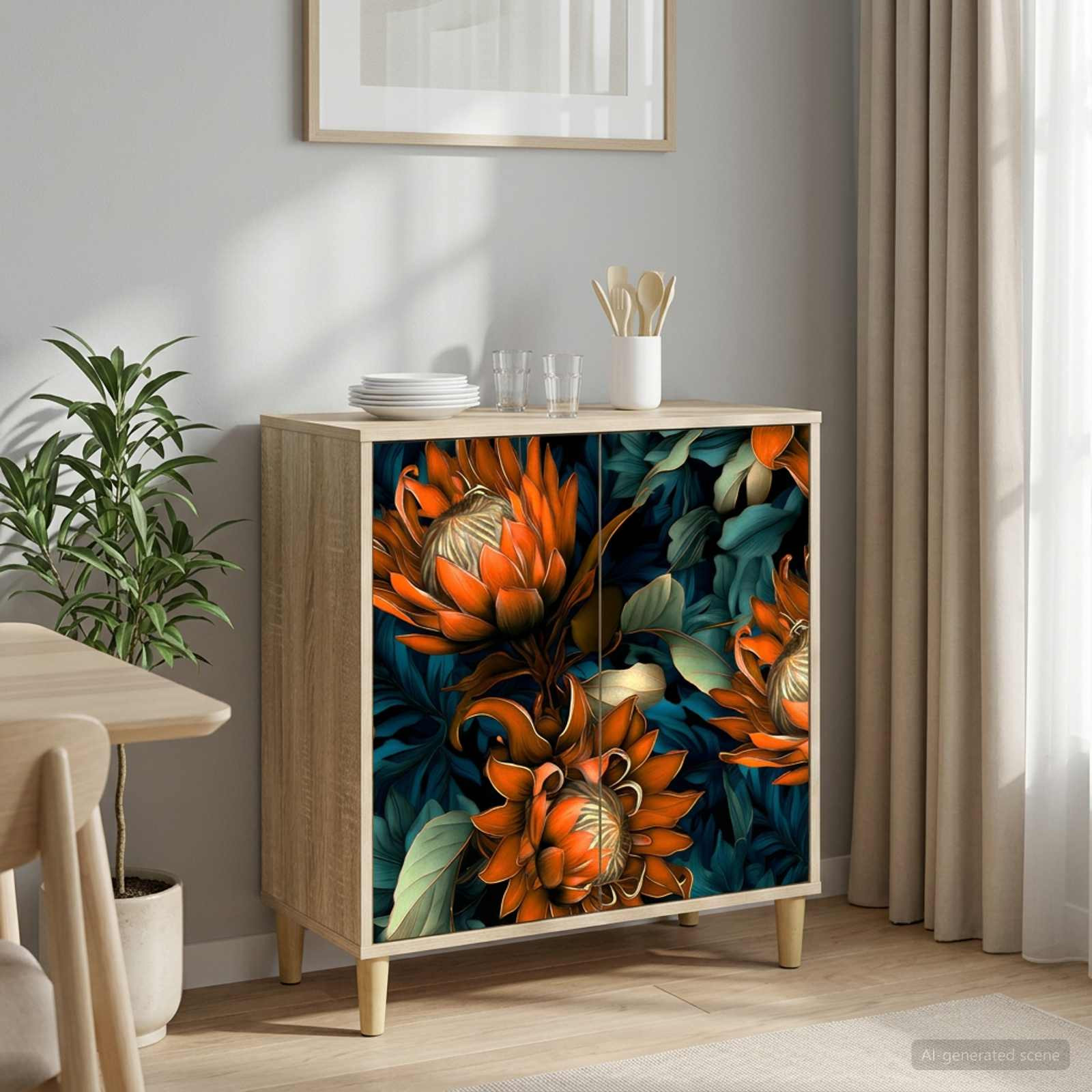 vidaXL Sideboard LOCHEM Sonoma 69 x 33 x 75 cm Holzwerkstoff