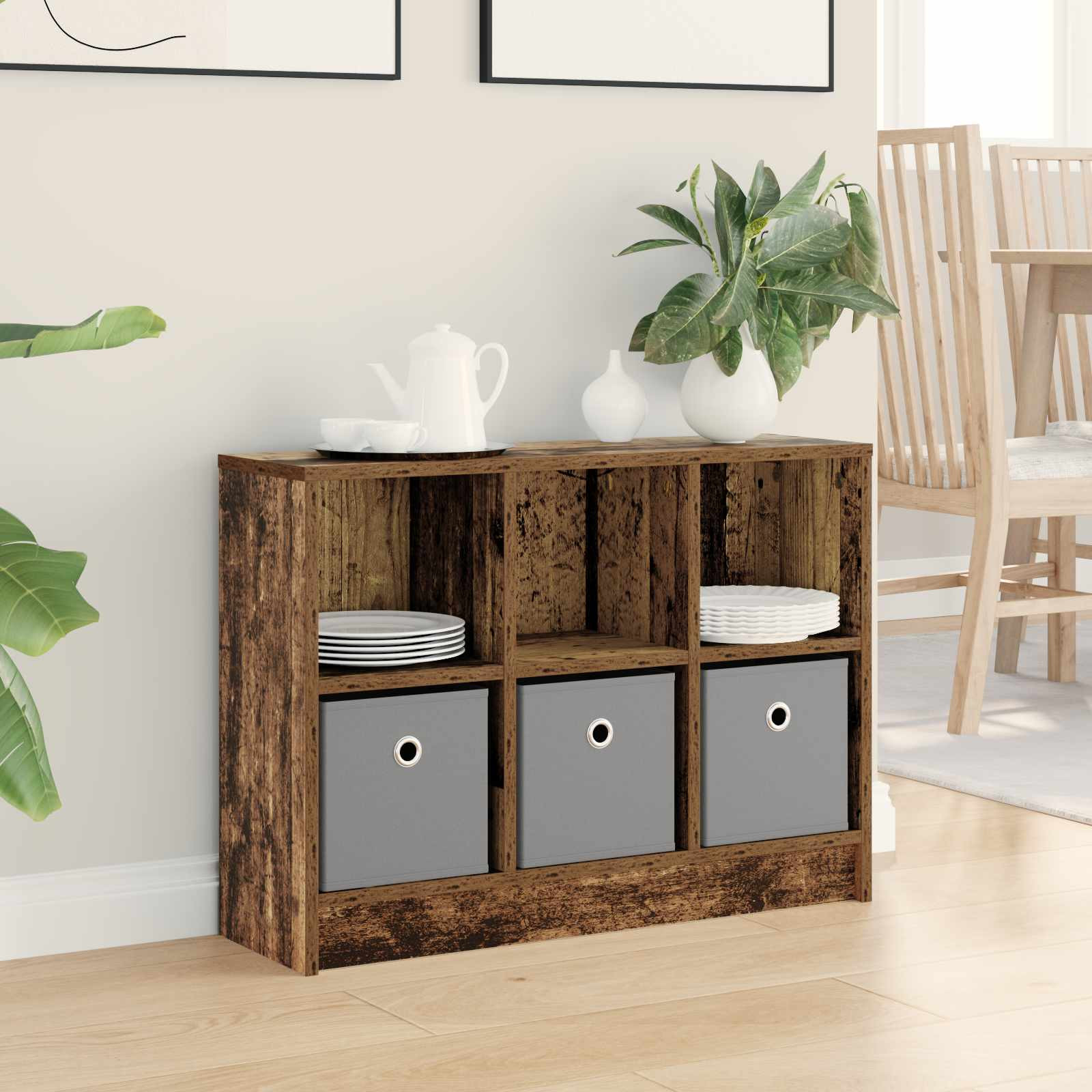 vidaXL Sideboard mit Schubladen Altholz 73,5 x 22,5 x 53,5 cm