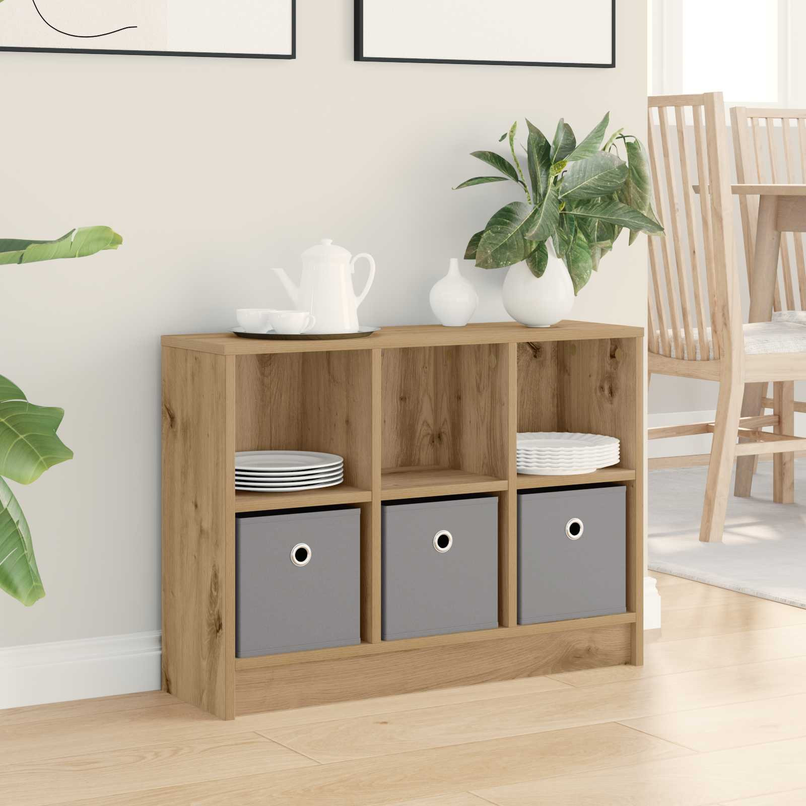 vidaXL Sideboard Artisan-Eiche 73,5 x 22,5 x 53,5 cm