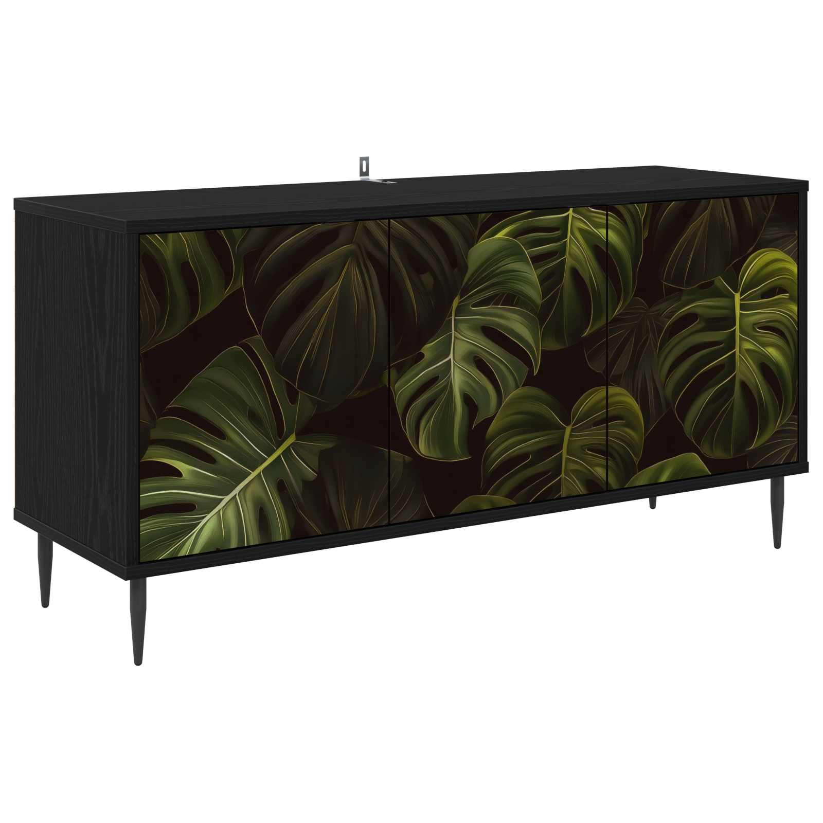 vidaXL TV-Schrank ELBURG 102 x 33 x 51 cm Schwarz Eichen-Optik