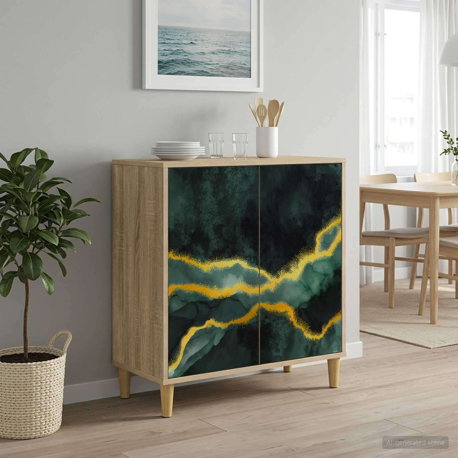 vidaXL Sideboard WIJHE Sonoma 69 x 33 x 75 cm Holzwerkstoff