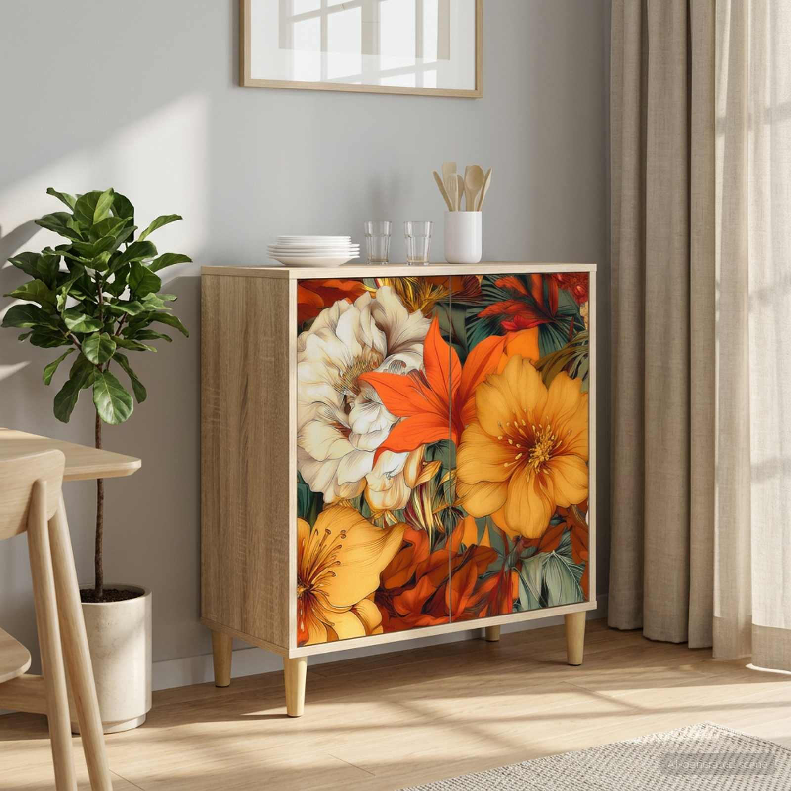 vidaXL Sideboard GENNEP Sonoma 69 x 33 x 75 cm Holzwerkstoff