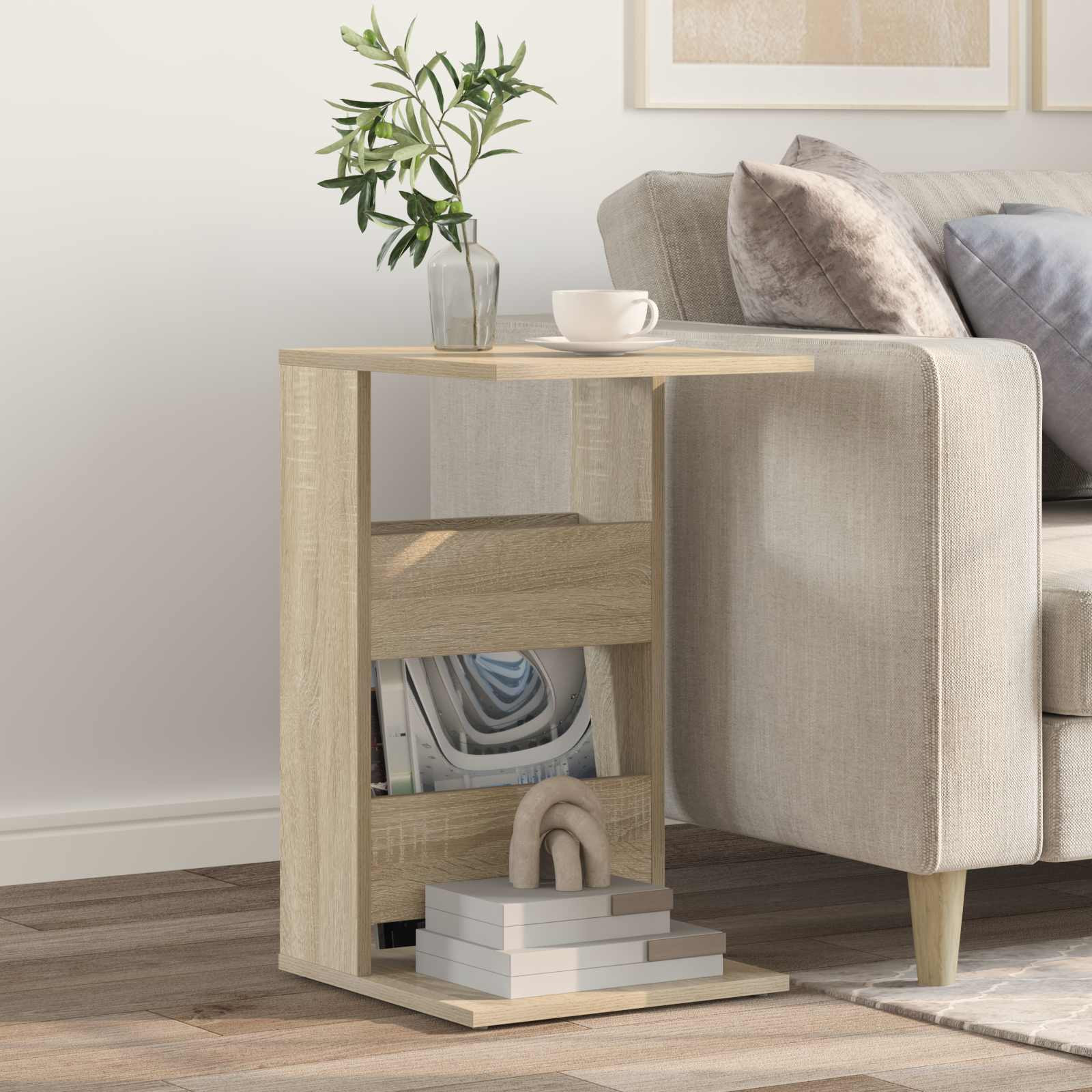 vidaXL Beistelltisch Sonoma-Eiche 40 x 35 x 60,5 cm Holzwerkstoff
