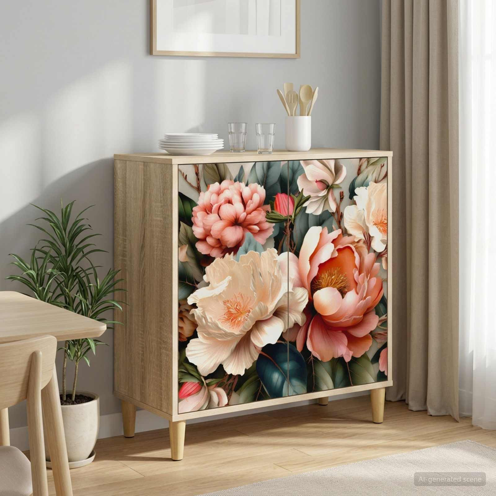 vidaXL Sideboard BORNE Sonoma 69 x 33 x 75 cm Holzwerkstoff