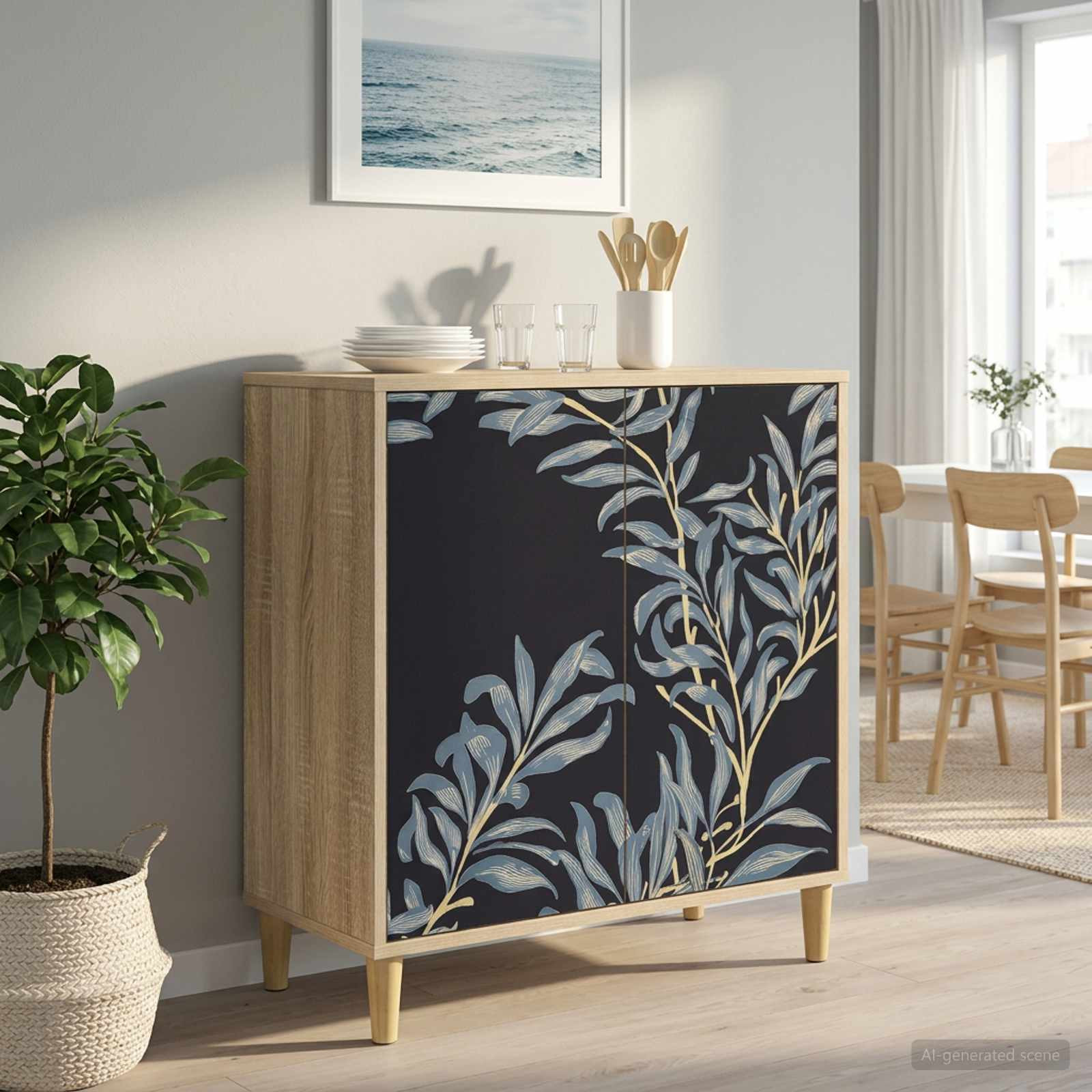 vidaXL Sideboard DOKKUM Sonoma 69 x 33 x 75 cm Holzwerkstoff