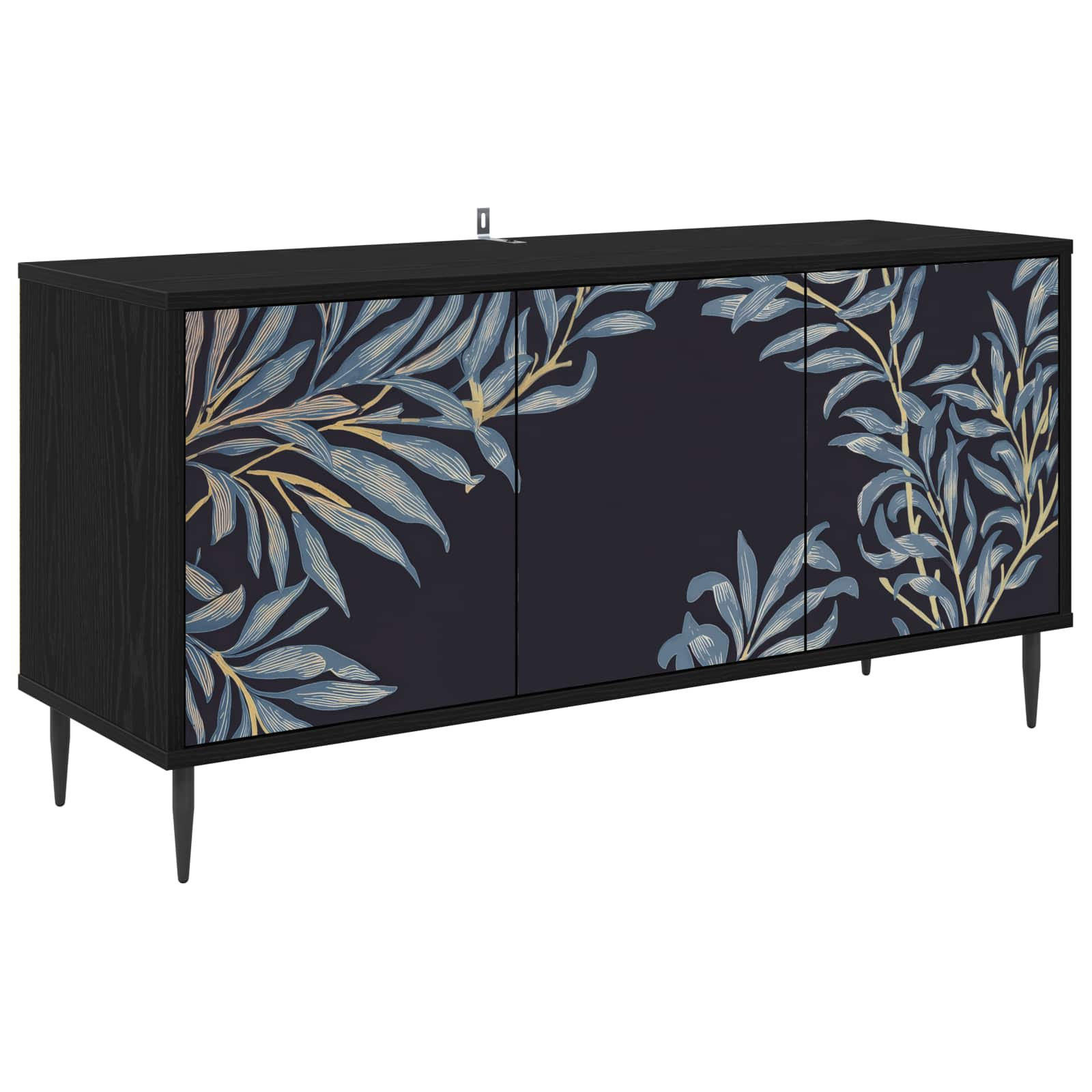 vidaXL TV-Schrank DOKKUM 102 x 33 x 51 cm Schwarz Eichen-Optik