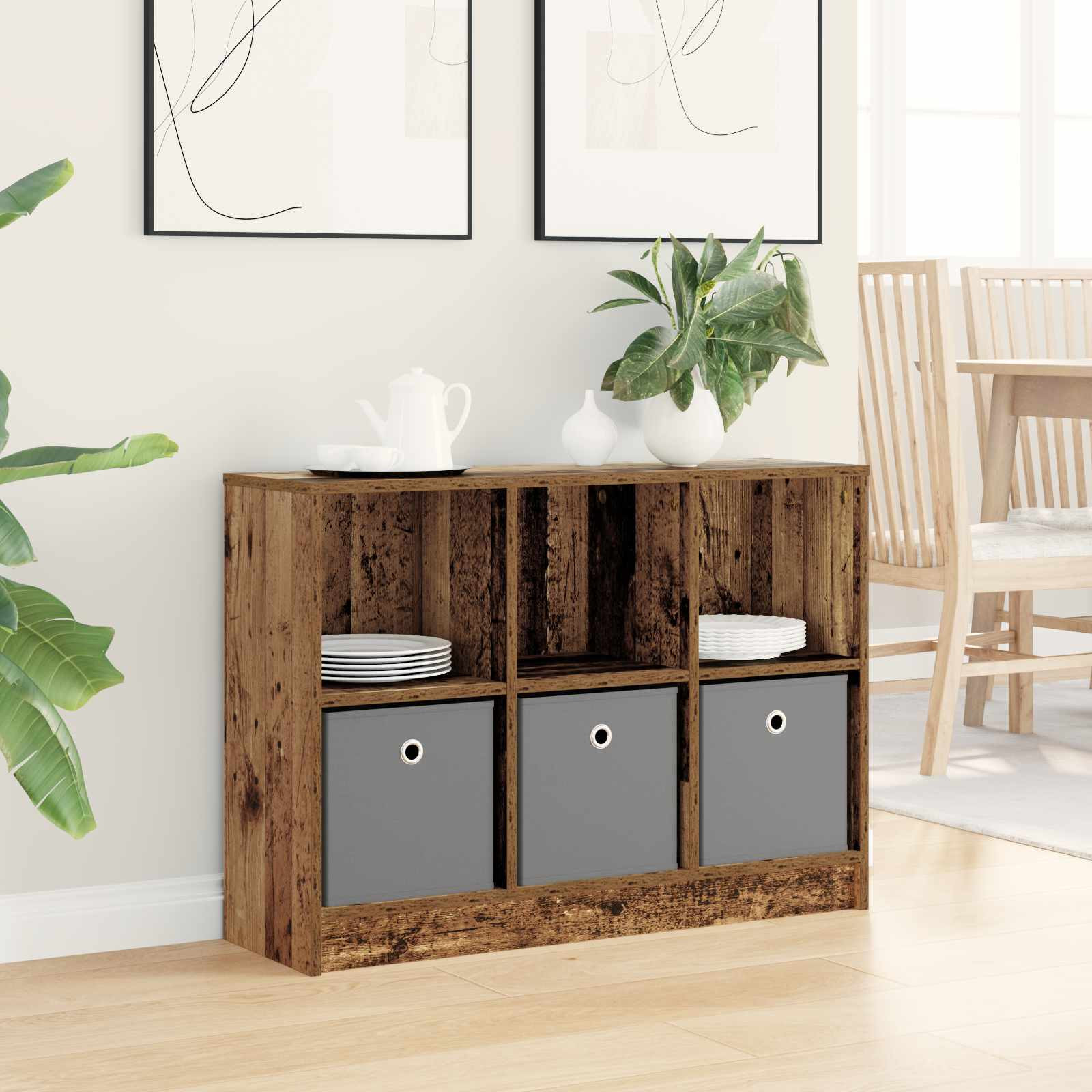 vidaXL Sideboard mit Schubladen Altholz 88,5 x 27,5 x 63,5 cm