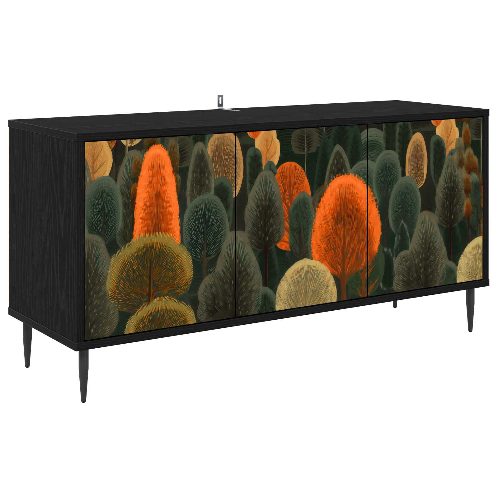 vidaXL TV-Schrank ZAANDAM 102 x 33 x 51 cm Schwarz Eichen-Optik