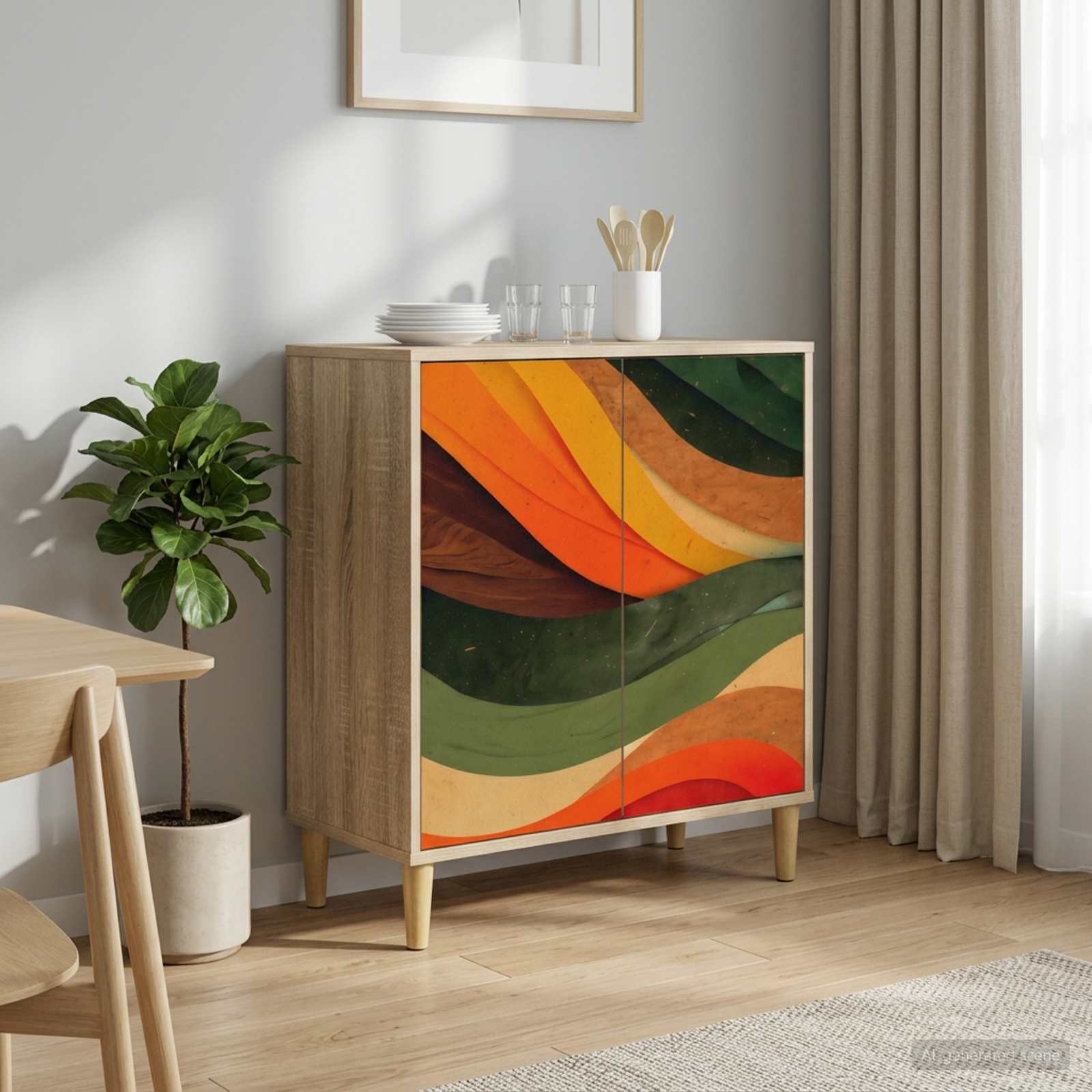 vidaXL Sideboard BONN Sonoma 69 x 33 x 75 cm Holzwerkstoff
