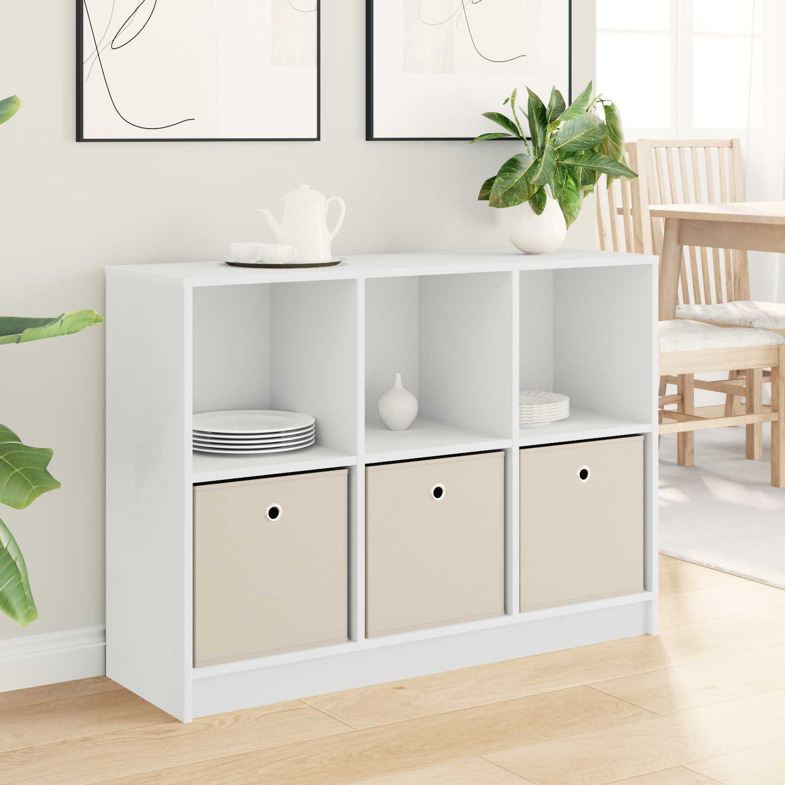 vidaXL Sideboard mit Schubladen Weiß 102 x 32 x 73,5 cm