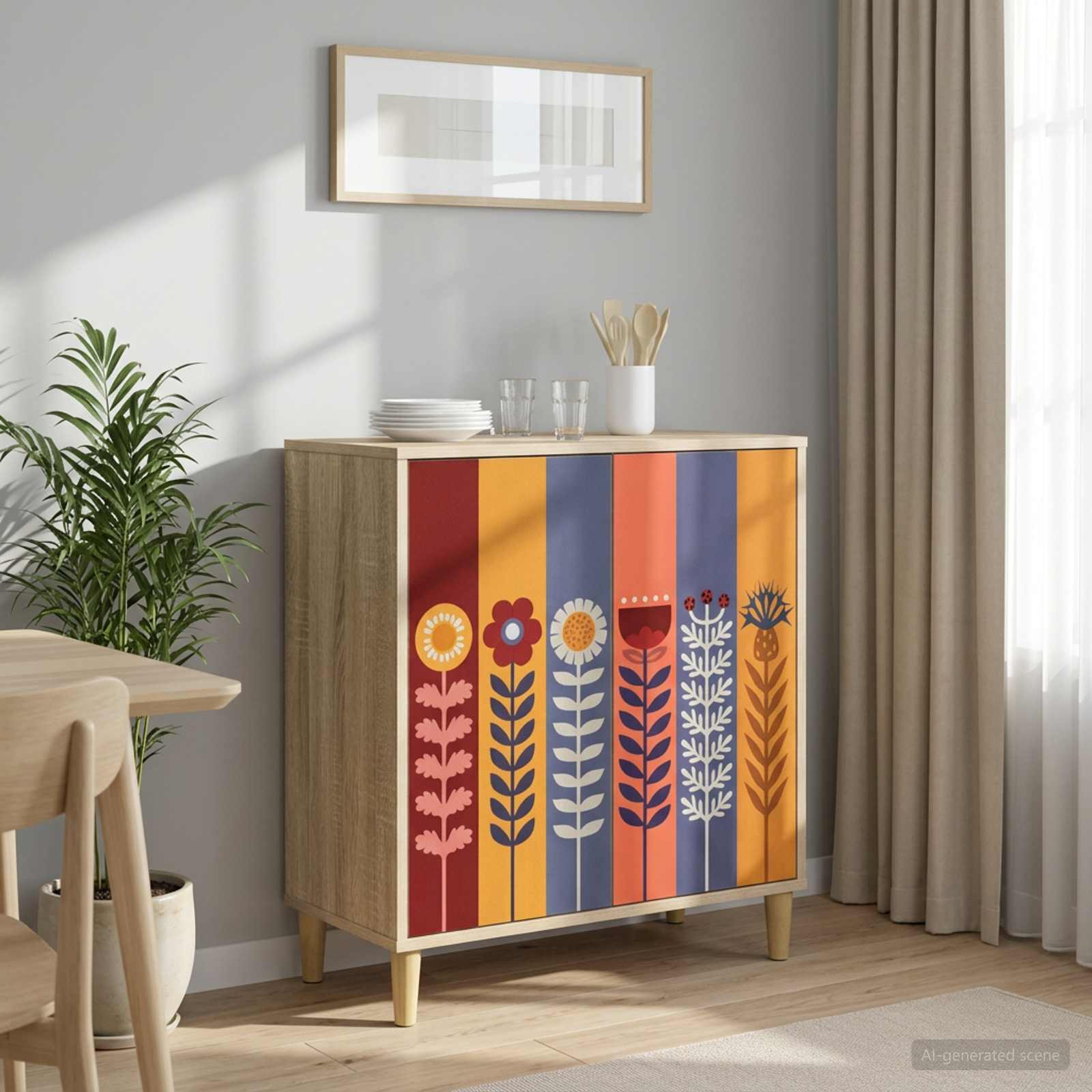 vidaXL Sideboard ESSEN Sonoma 69 x 33 x 75 cm Holzwerkstoff