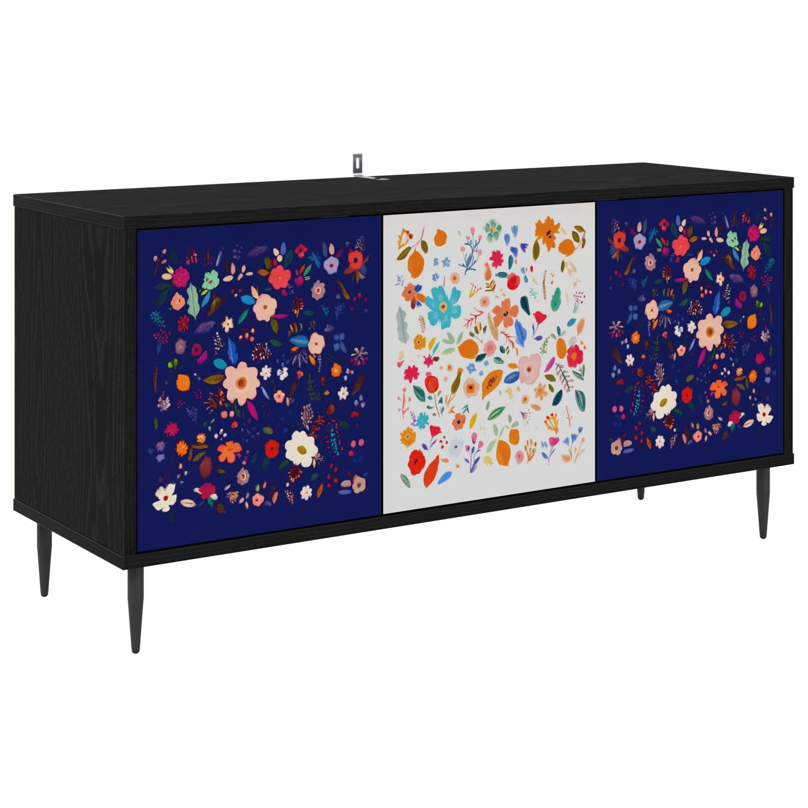 vidaXL TV-Schrank MAINZ 102 x 33 x 51 cm Schwarz Eichen-Optik