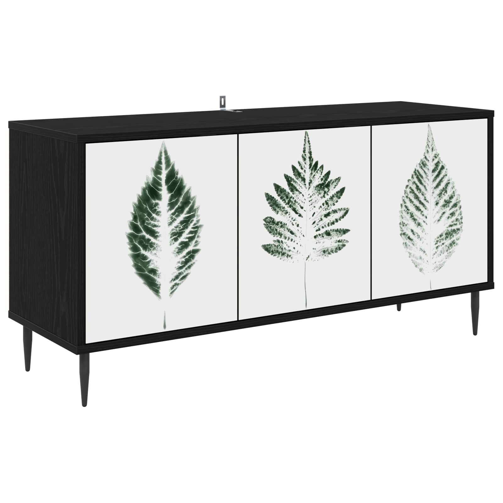 vidaXL TV-Schrank HANAU 102 x 33 x 51 cm Schwarz Eichen-Optik