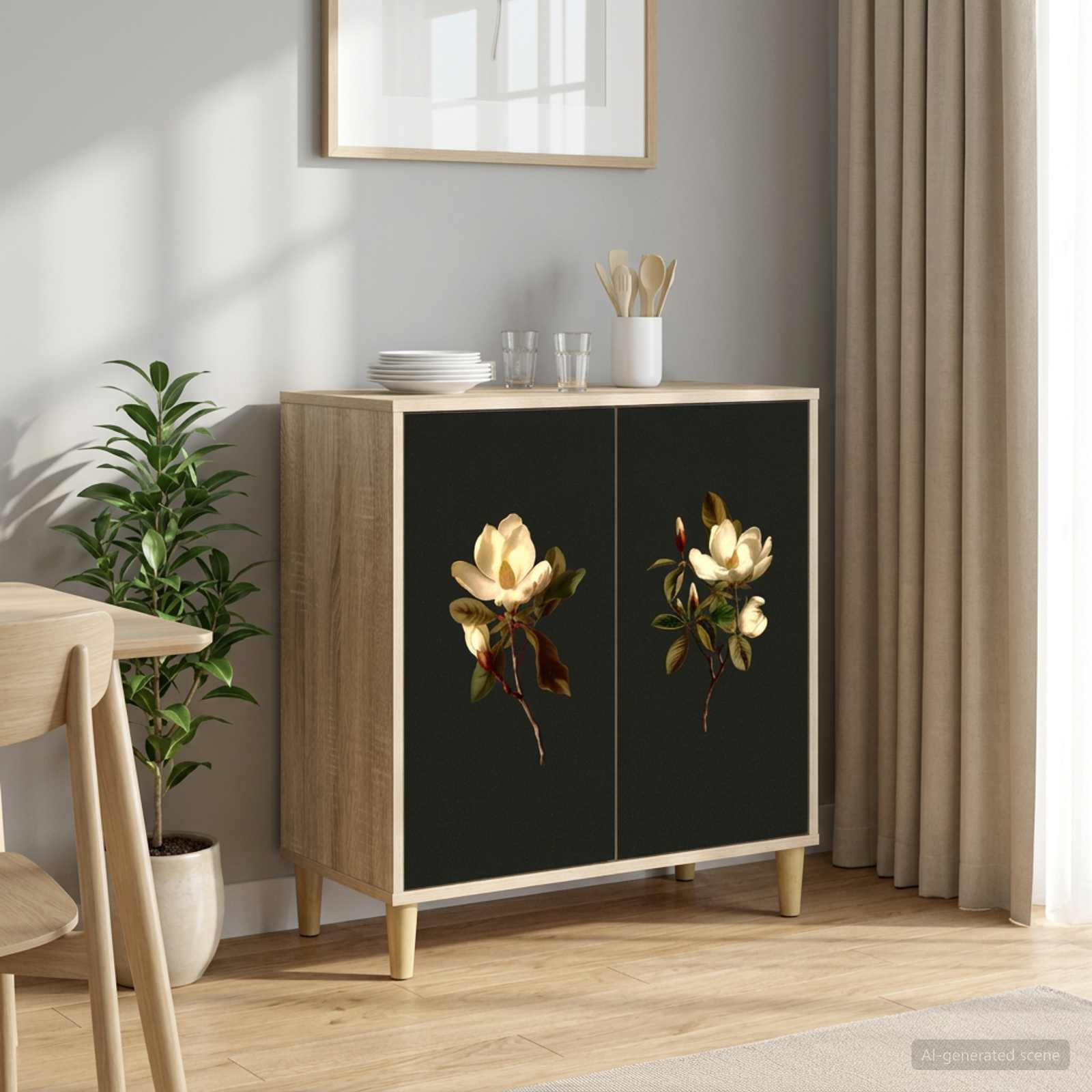 vidaXL Sideboard BREMEN Sonoma 69 x 33 x 75 cm Holzwerkstoff