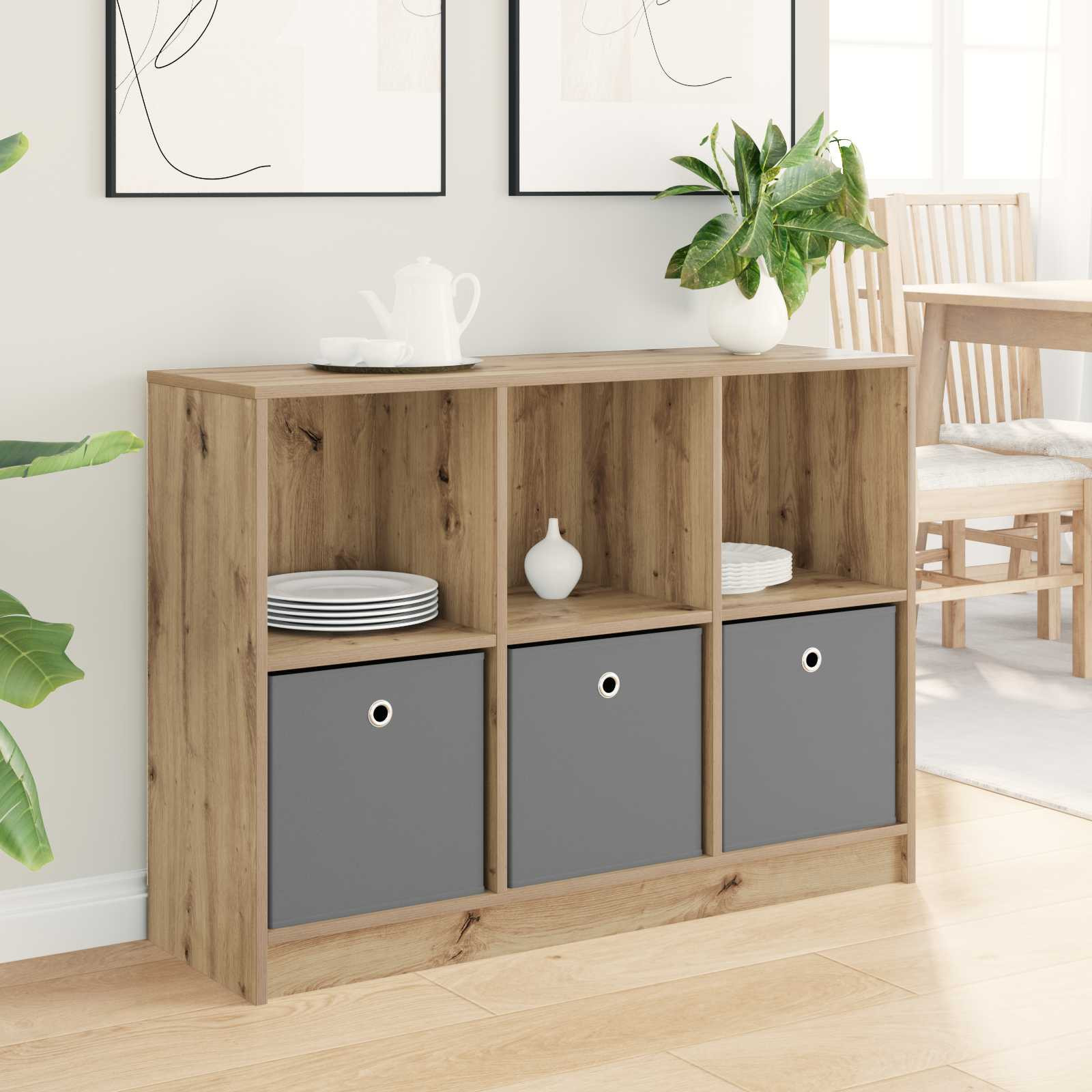 vidaXL Sideboard Artisan-Eiche 102 x 32 x 73,5 cm