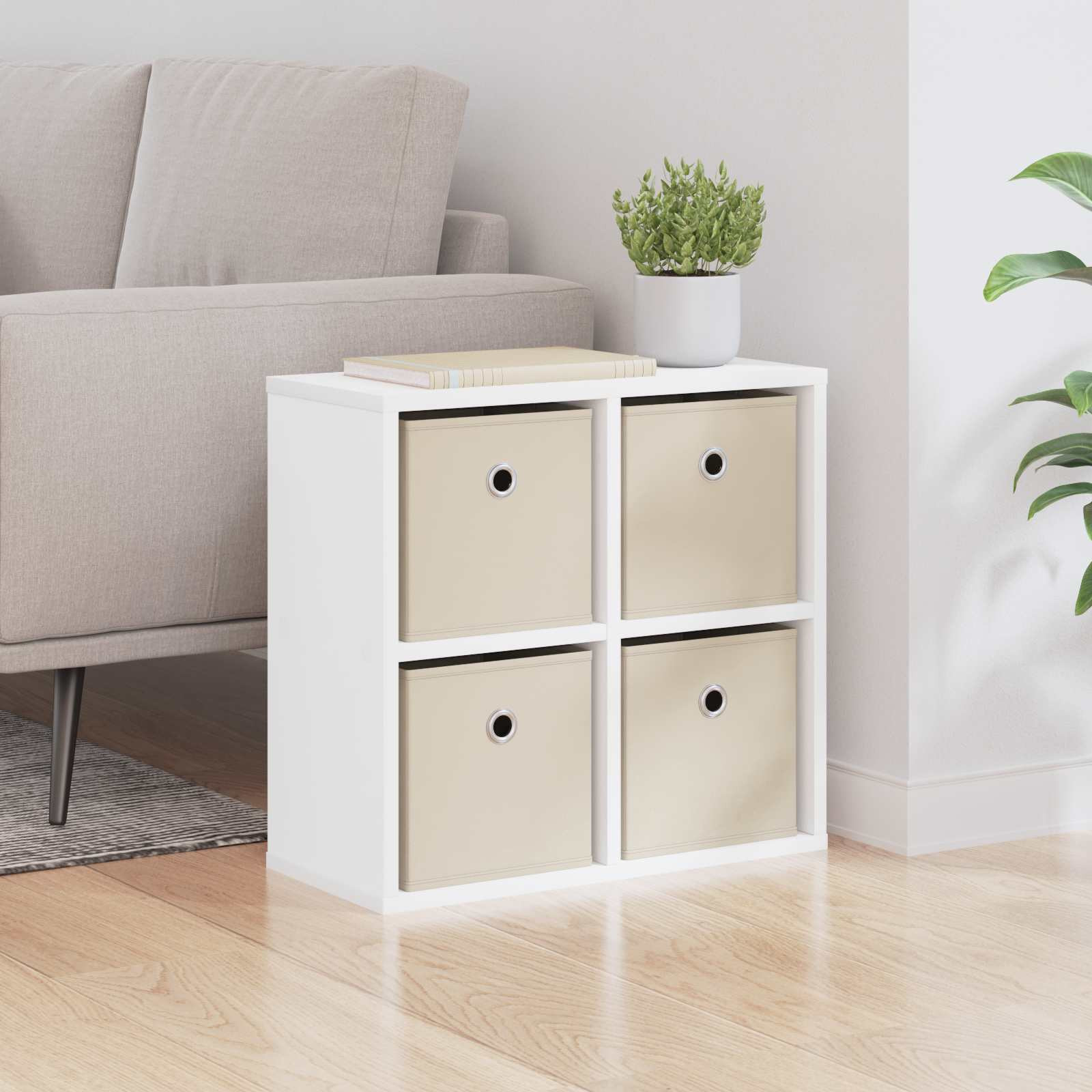 vidaXL Sideboard mit Schubladen Weiß 49,5 x 22 x 47 cm