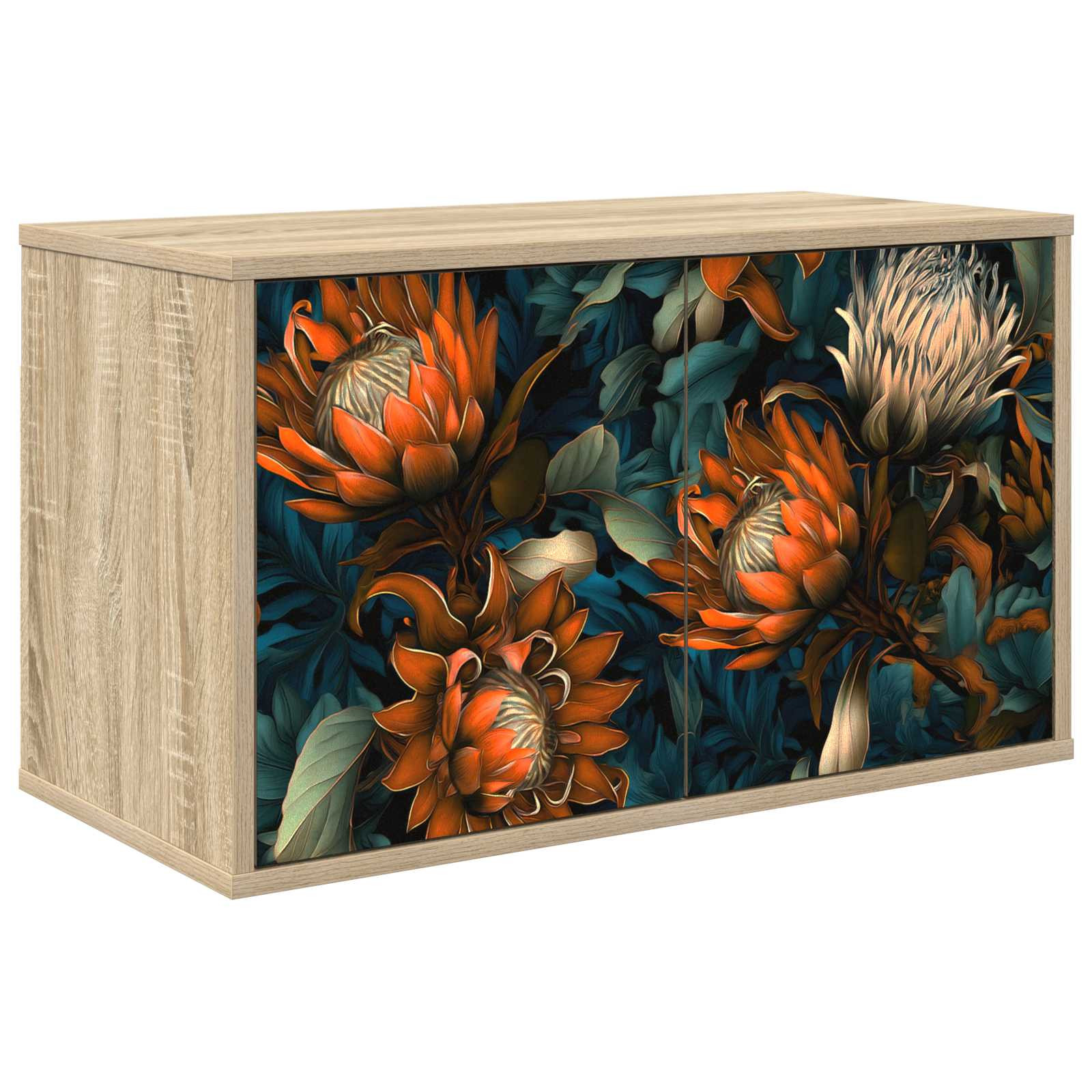 vidaXL Wandmontierter TV-Schrank LOCHEM 69 x 33 x 40 cm Sonoma-Eiche