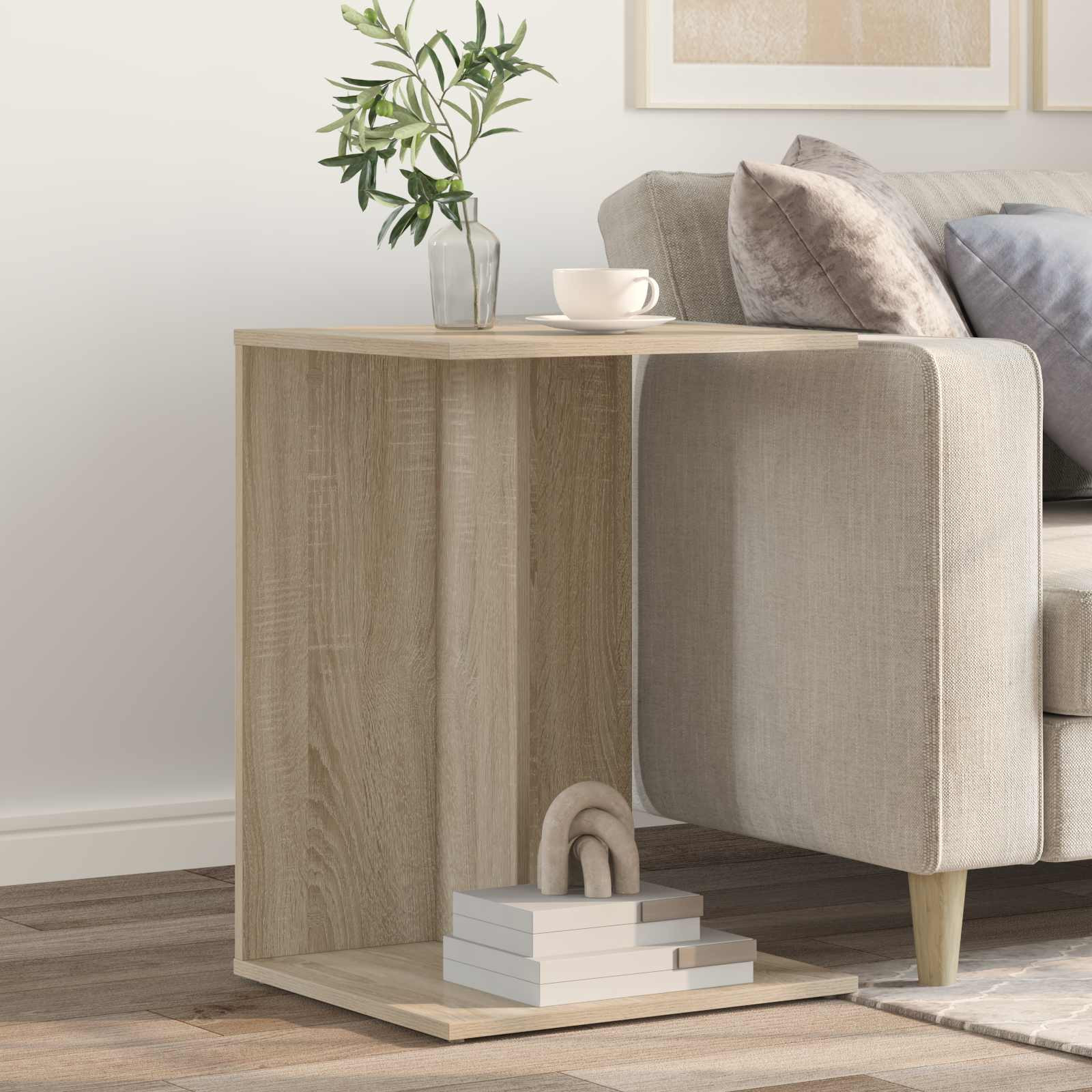 vidaXL Beistelltisch Sonoma-Eiche 45 x 40 x 62,5 cm Holzwerkstoff